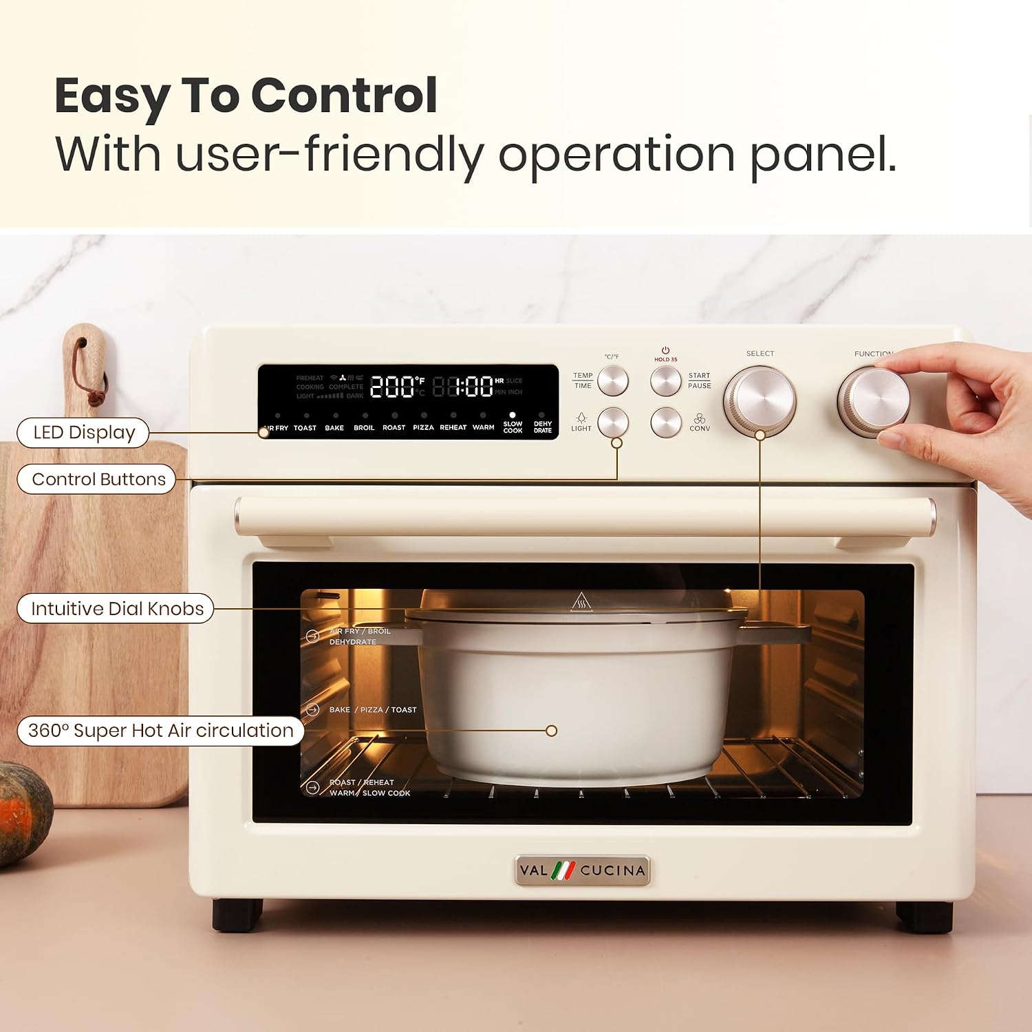 Thumbnail 5 de VAL CUCINA Retro 10-in-1 Air Fryer Toaster Oven ๐