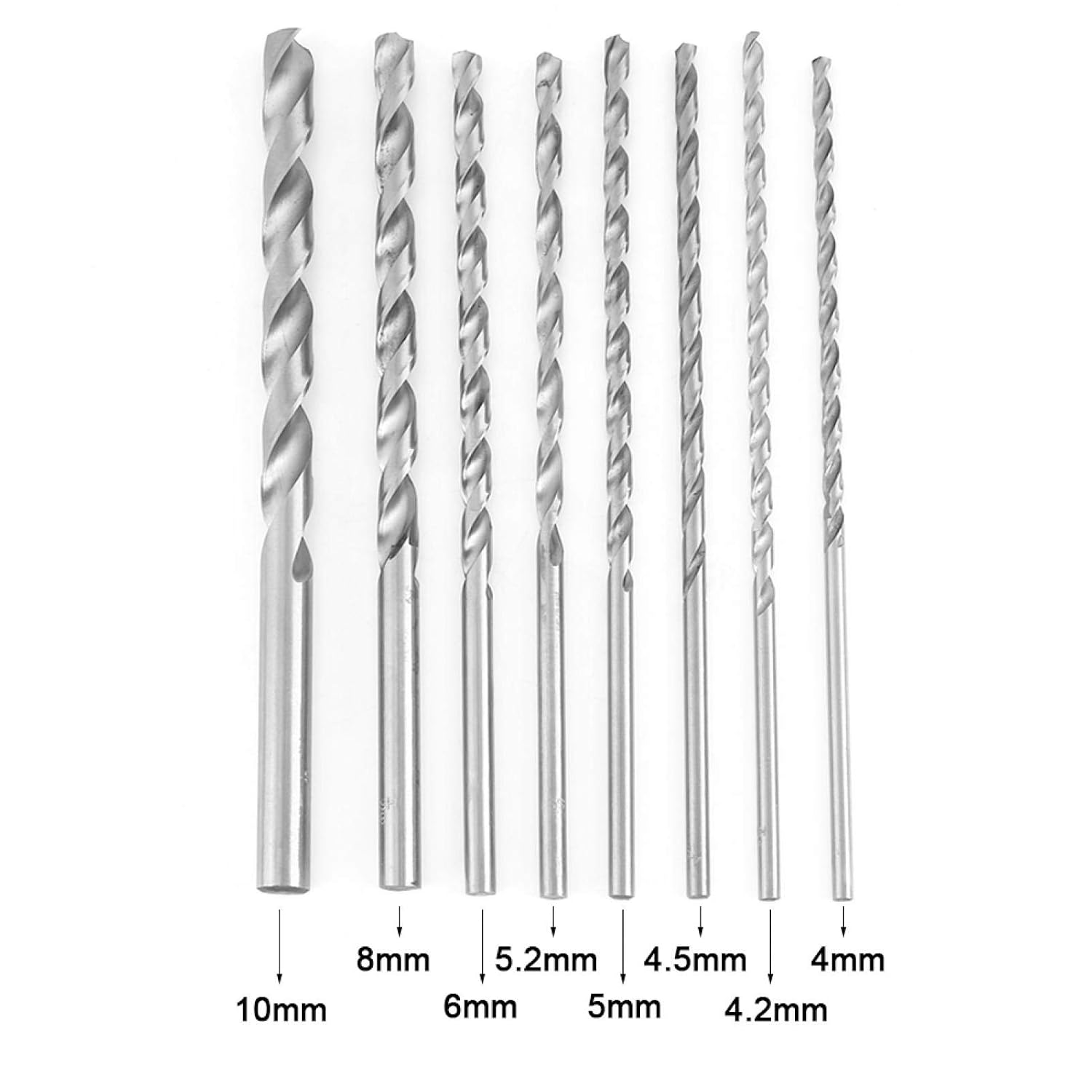 Thumbnail 6 de Yosoo Health Gear extra lange spiraalborenset, 8 maten van 4–10 mm