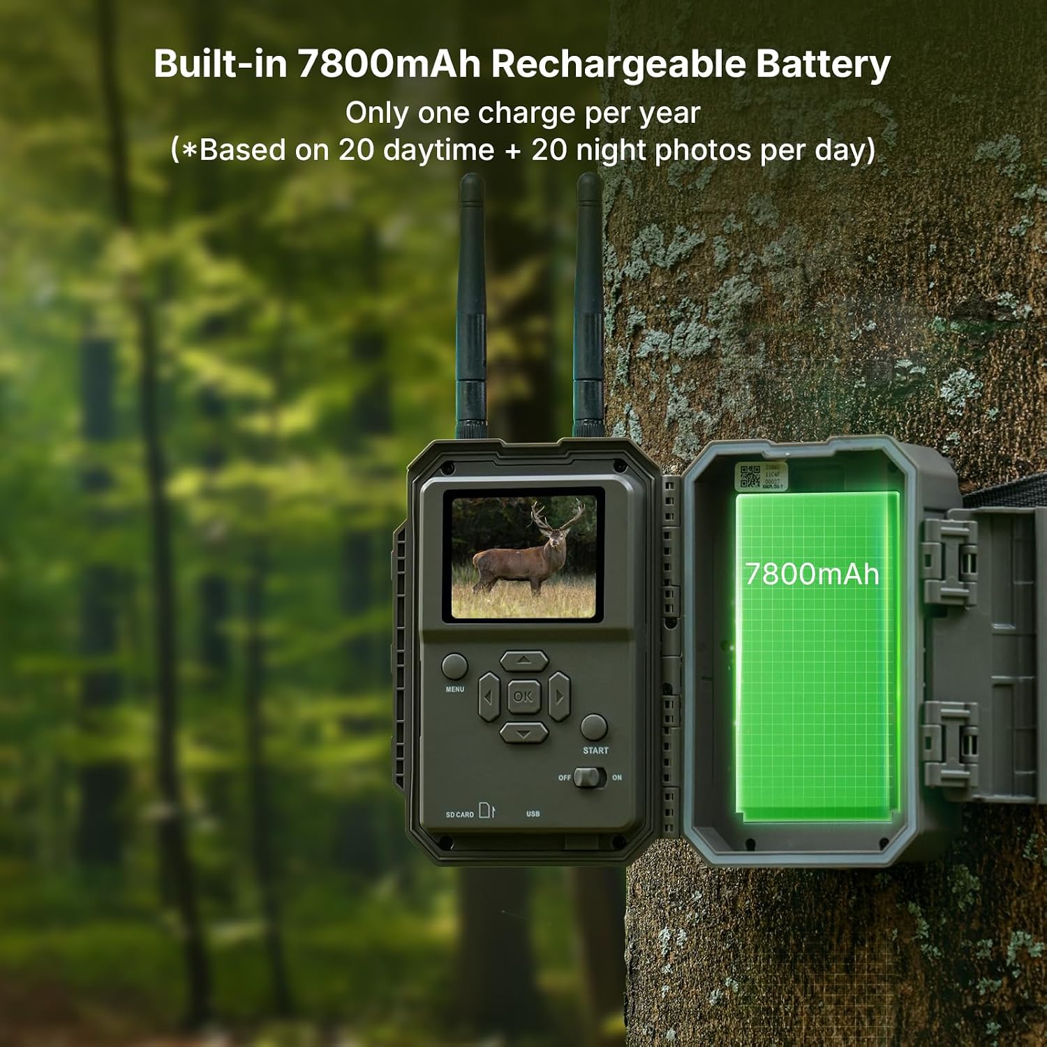 Thumbnail 4 de GardePro E8 2.0 Pro Trail Camera, 4K Video, Wi-Fi 6, Dual Antennas