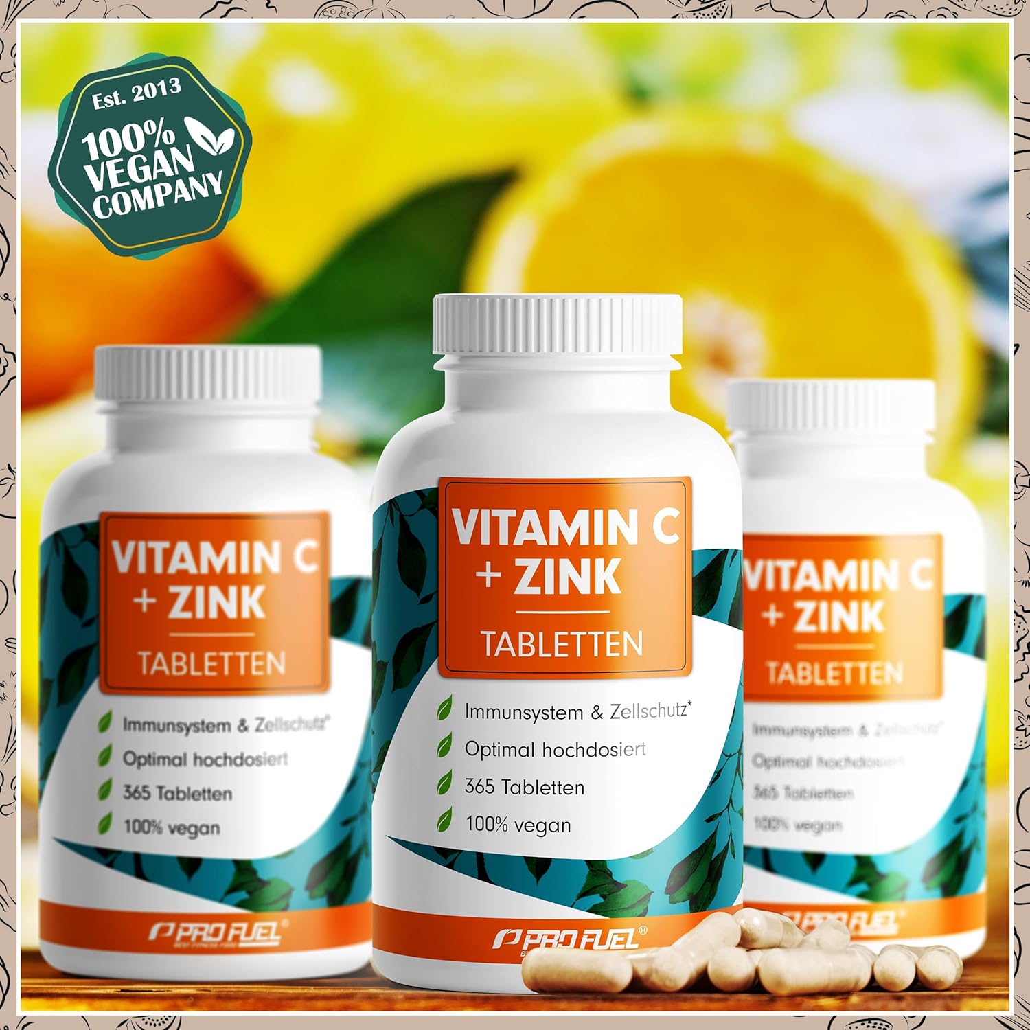 Detalle 2 de Vitamin C + Zink 365 Tabletten đź’Š