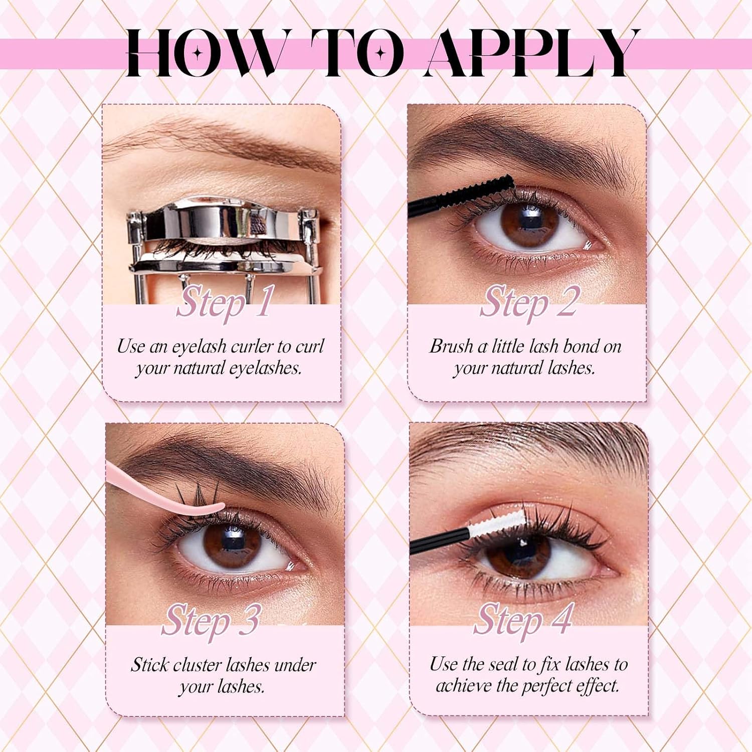 Thumbnail 6 de Fadlash Wimpern Cluster DIY 0,07D 8–16 mm 40D Kit – DIY Wimpernextensions mit Kleber, Versiegelung und Pinzette