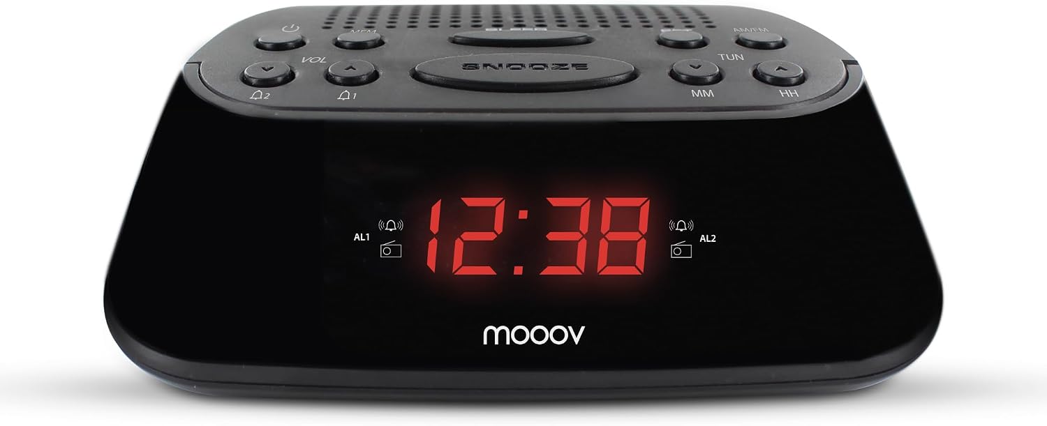 Detalle 2 de METRONIC 477003 Radio-Réveil FM Double Alarme – Grand écran LED rouge