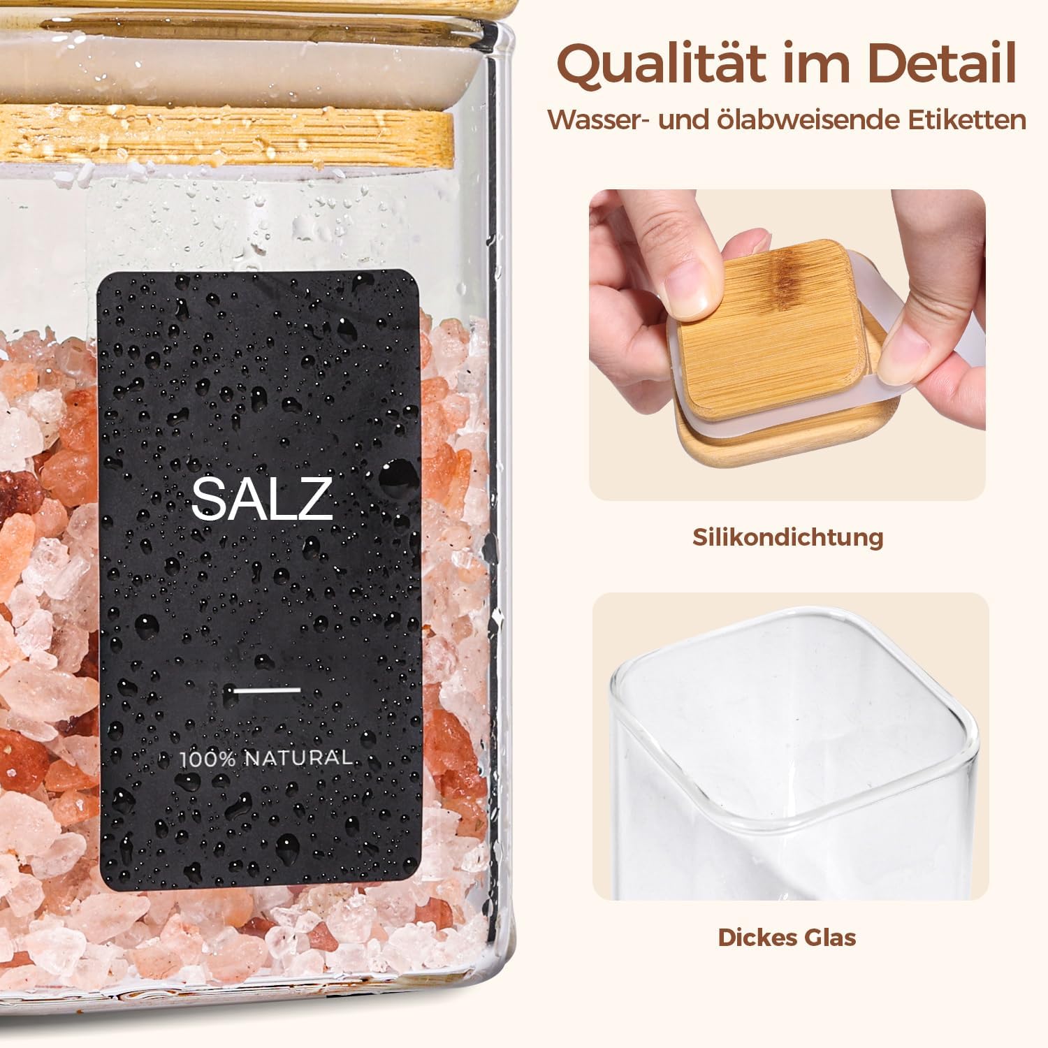 Thumbnail 5 de ComSaf Gewürzgläser 240 ml, 12er Set mit Etiketten 🧂
