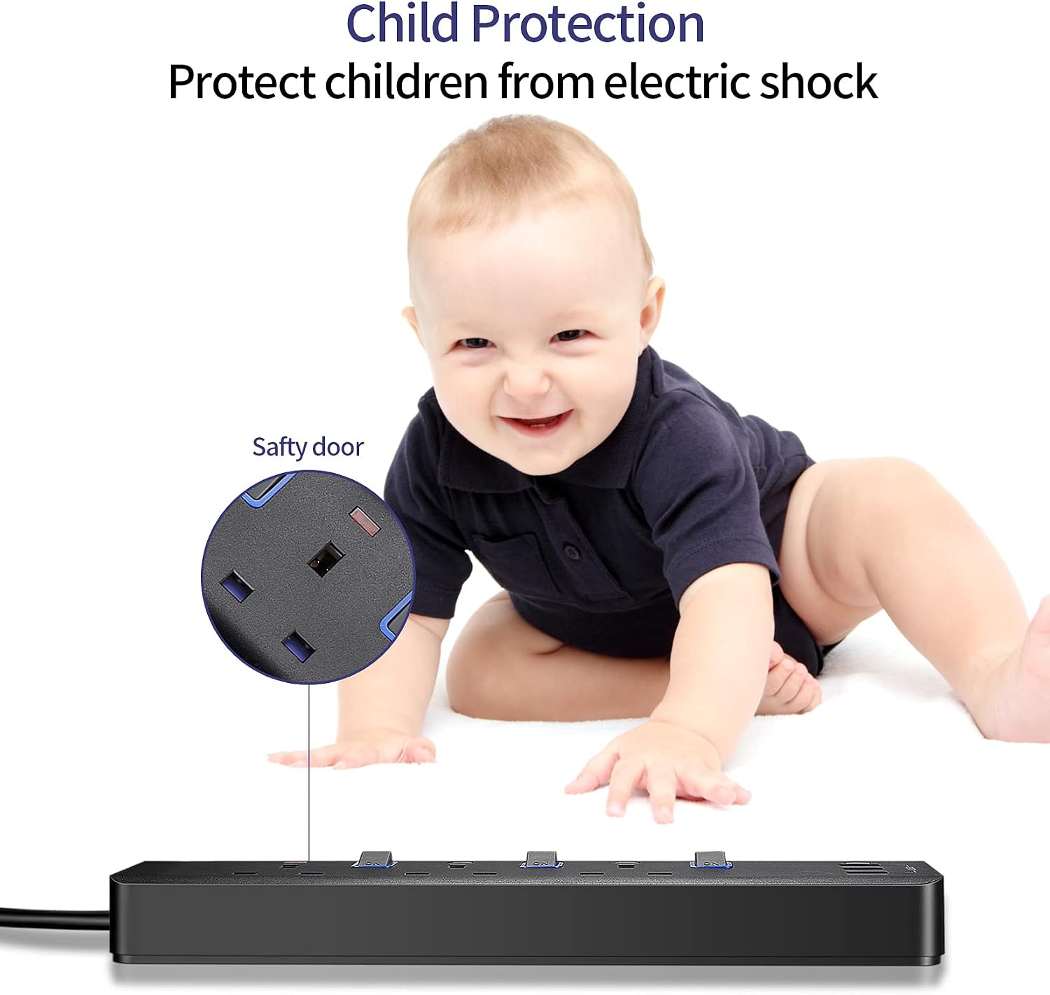 Thumbnail 5 de Extension lead with USB slots 3250W surge protected