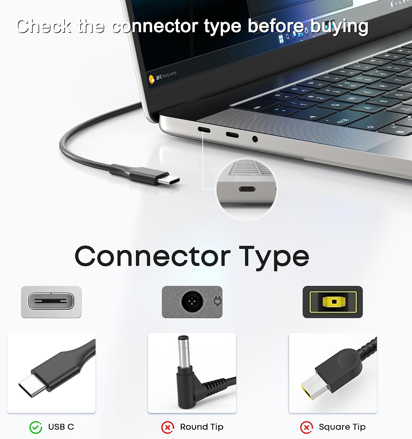 Thumbnail 3 de SKOTSLYE 65W USB-C Laptop Charger