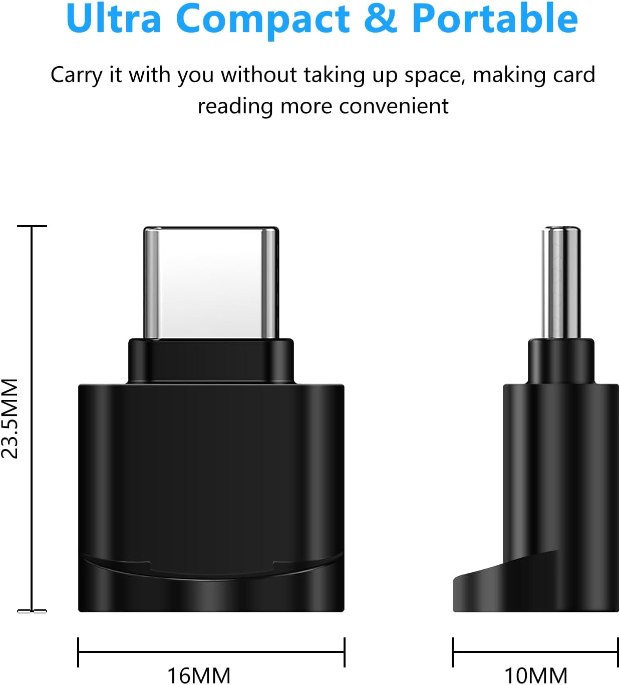 Thumbnail 6 de Seminer TF-Crad-Reader-BK microSD card reader with USB-C and plug-and-play