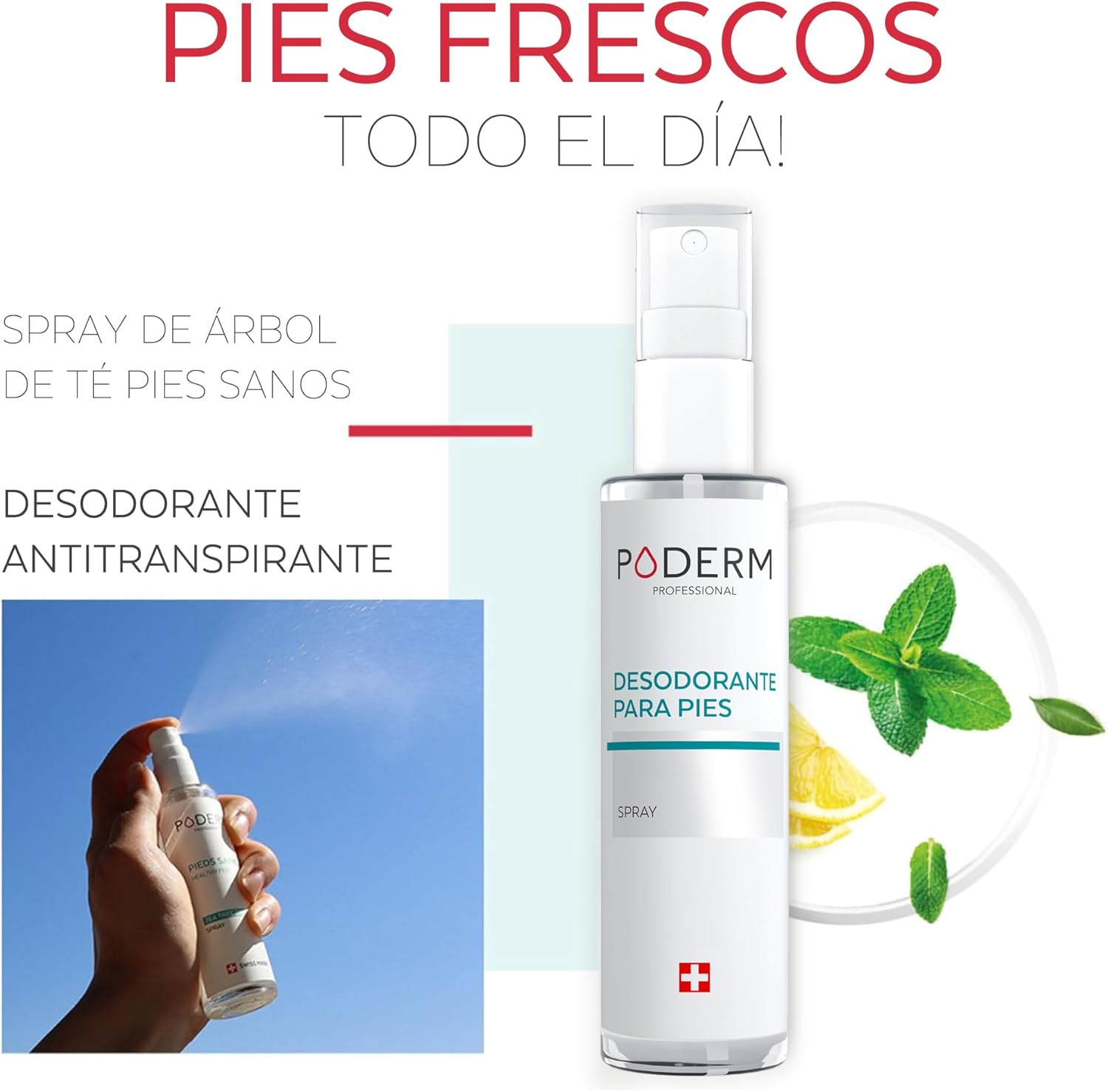 Detalle 1 de Poderm Spray Purificante de Pies para Micosis