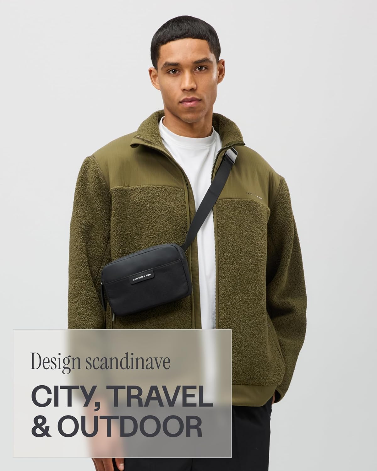 Thumbnail 5 de Kapten & Son Sac Banane Bergen All Black 0,8 L – Porté croisé élégant et pratique