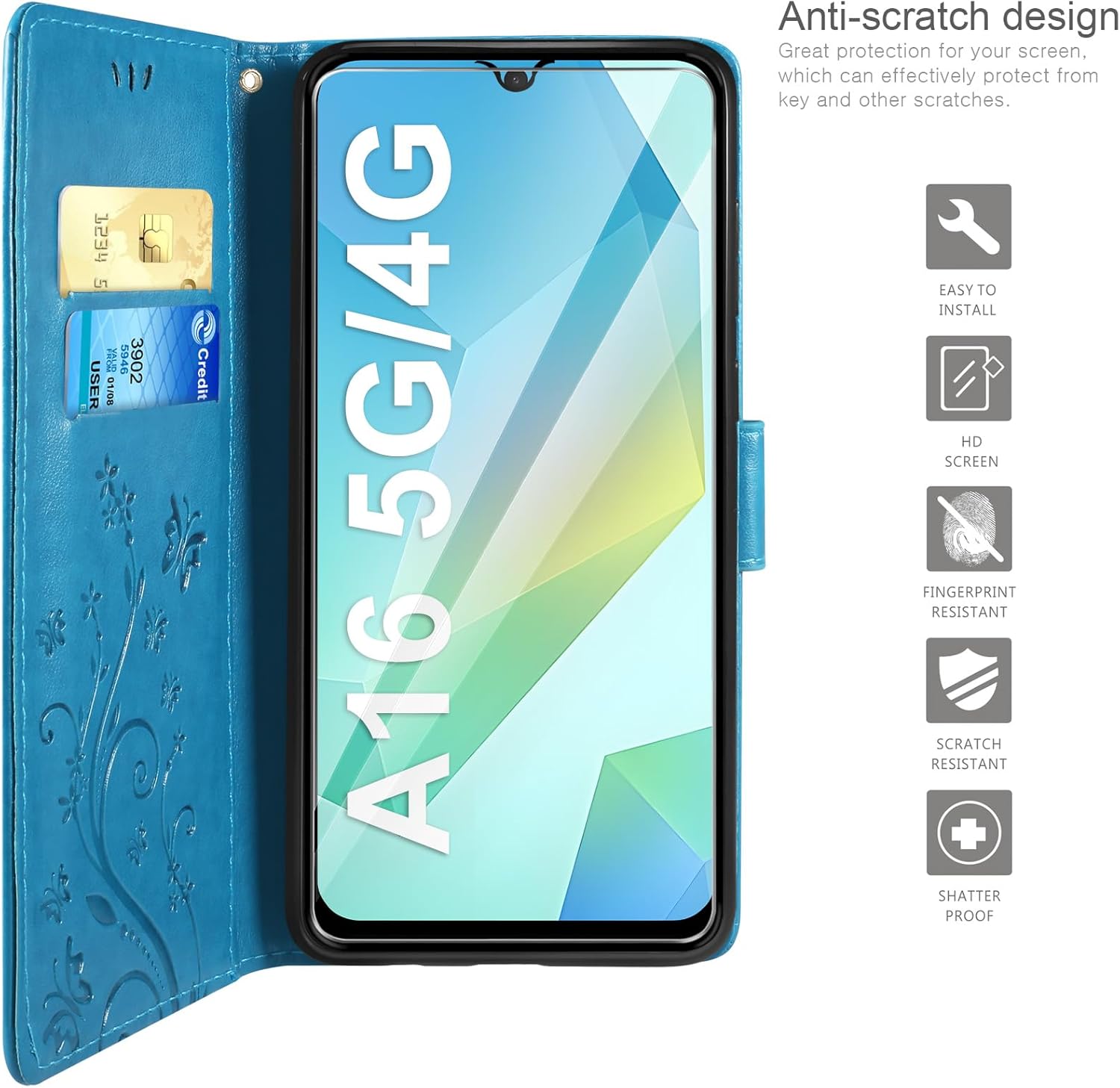 Detalle de AROYI Case for Samsung Galaxy A16 5G Wallet case