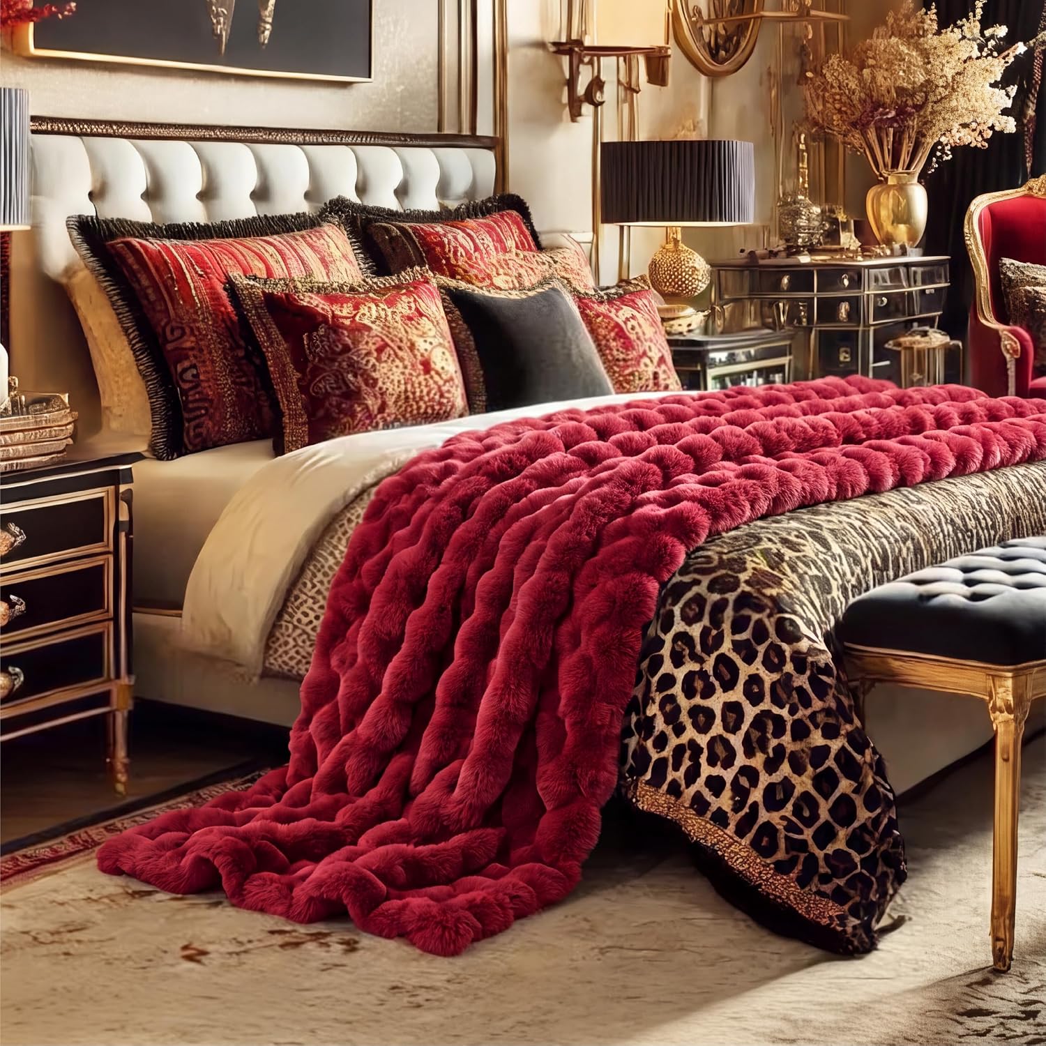 Thumbnail 6 de Bedsure Faux Fur Blanket, King