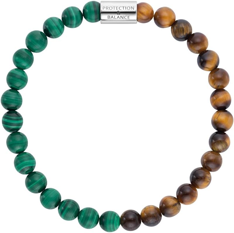 Detalle de Engelsrufer Stretch-Armband mit Malachit & Tigerauge