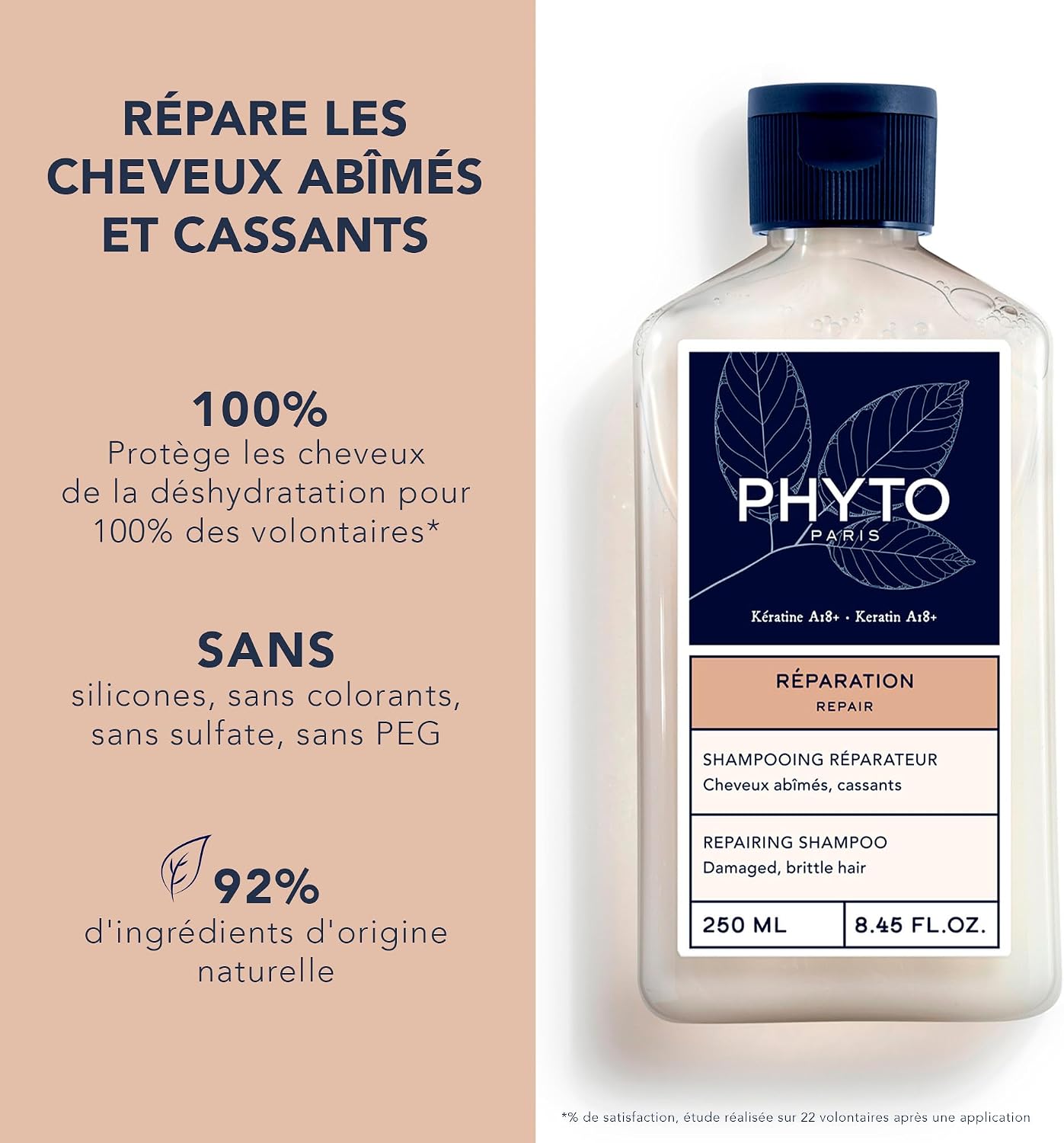 Detalle de Phyto Riparazione Shampoo ristrutturante alla cheratina botanica 250 ml