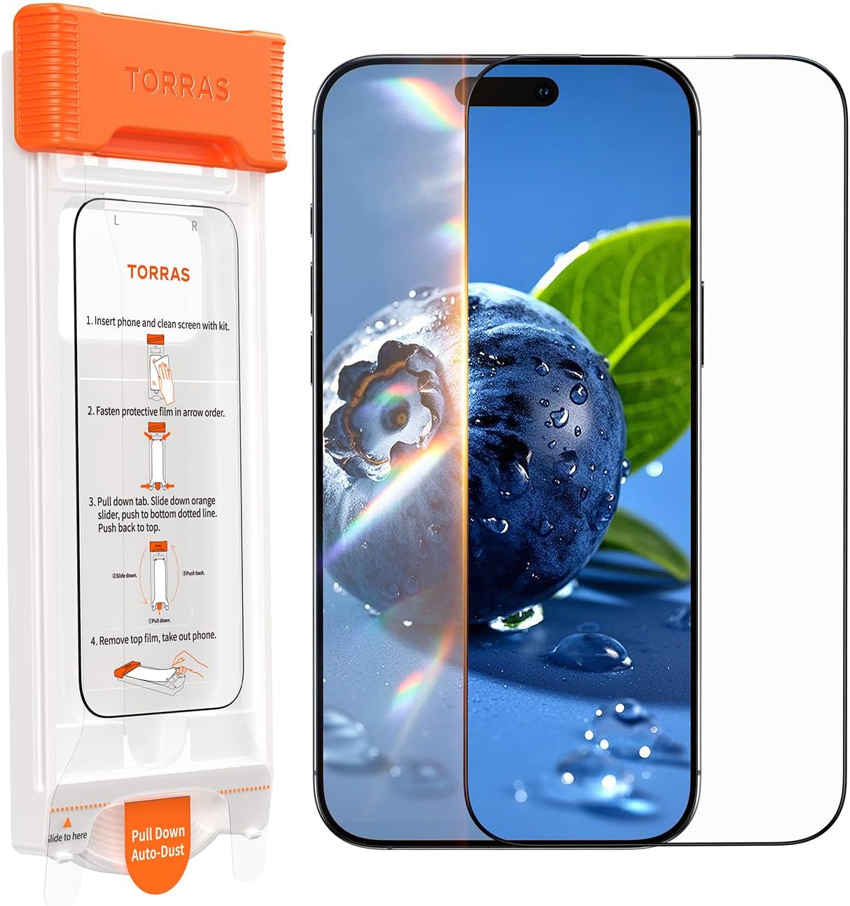 Detalle de TORRAS OrigArmor Screen Protector for iPhone 18 Pro, 6.3-Inch Anti-Reflective Glass