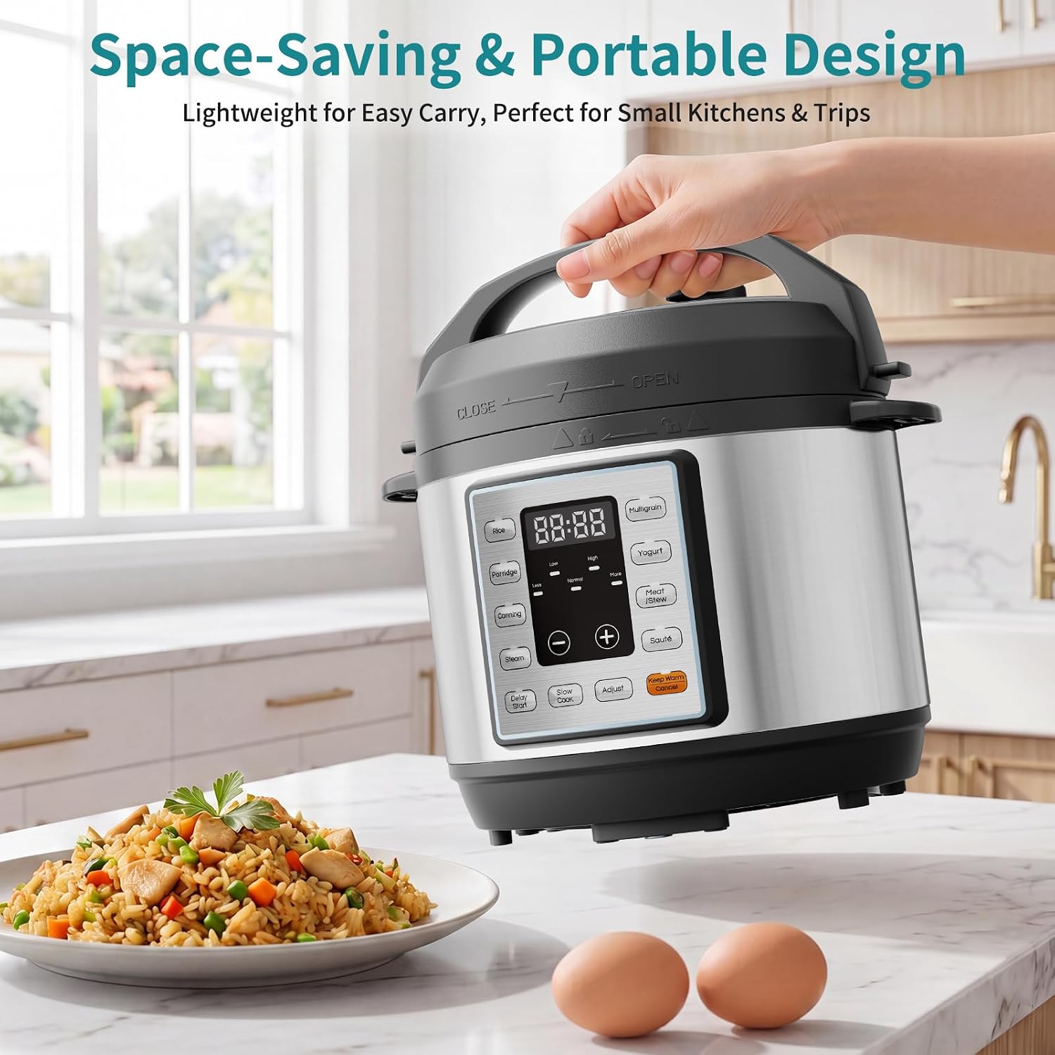 Detalle 1 de OLIXIS Electric Pressure Cooker, 3-Quart