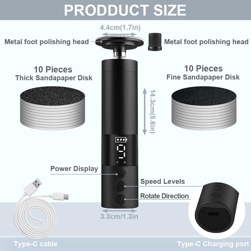 Thumbnail 1 de AOOWU Pedicure Elettrico Professionale 9 velocità 🦶