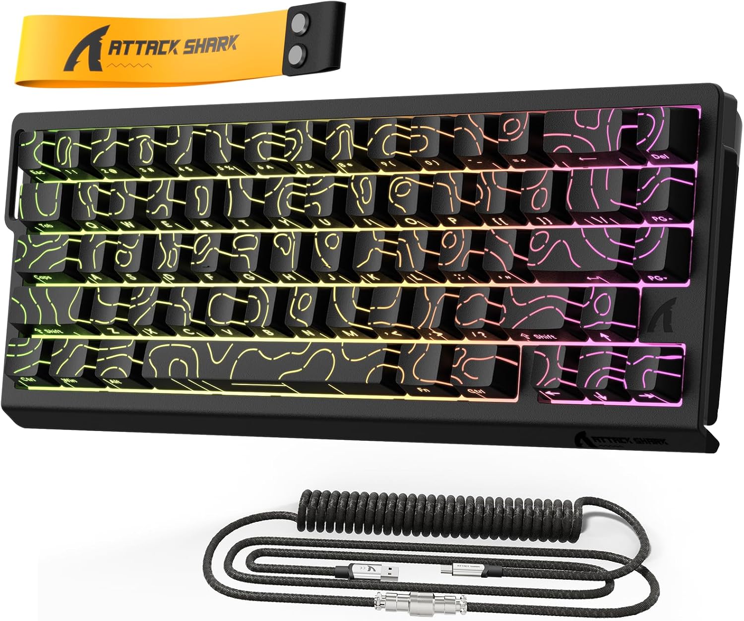 Imagen de MAMBASNAKE x Attack Shark X68HE Rapid Trigger Magnetschalter – 60% Gaming-Tastatur mit einstellbarem Betätigungspunkt en OfertitasTOP