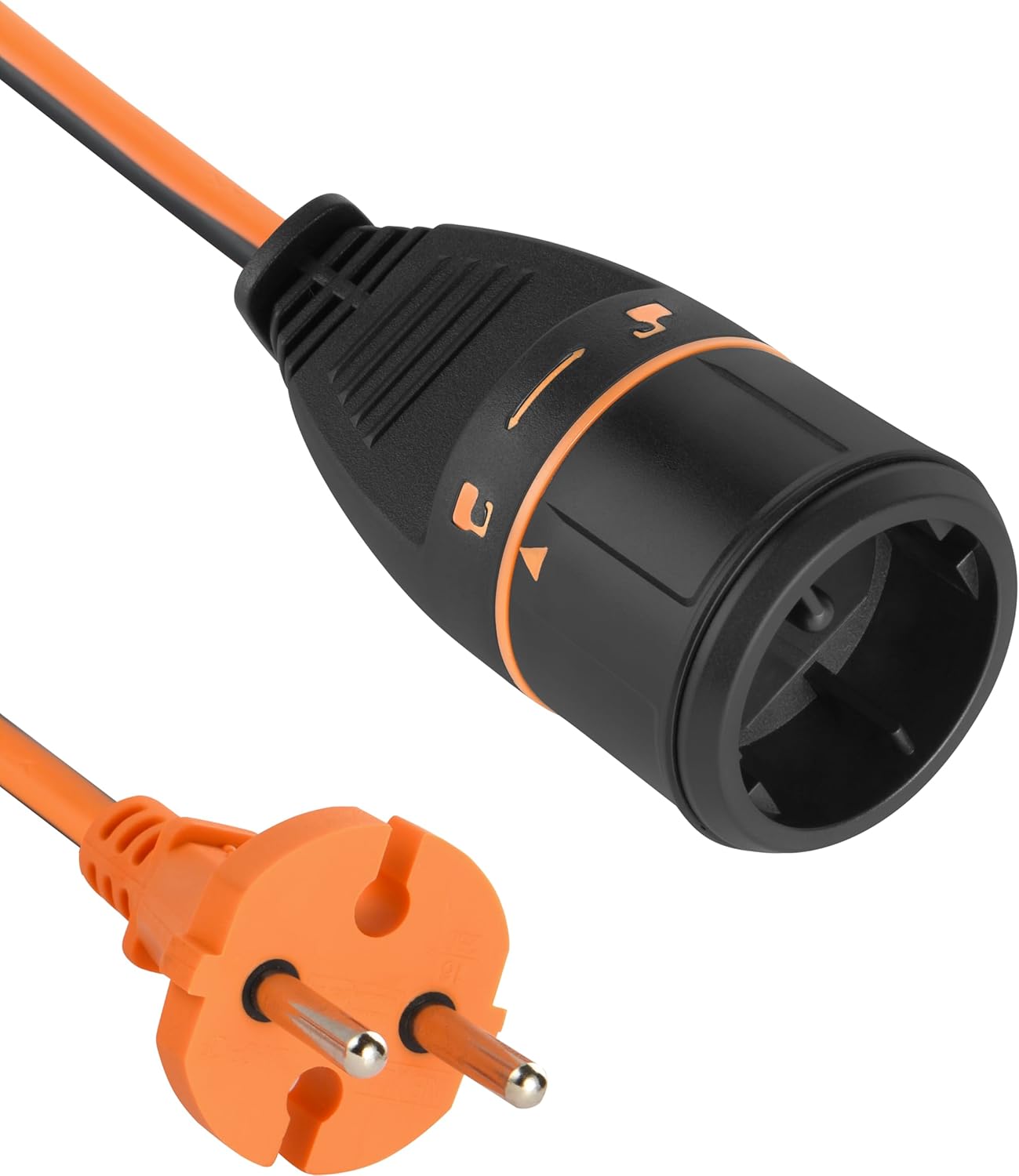 Thumbnail 6 de Rallonge Prolongateur Jardin Electraline 20 m avec Electrolock — 2x1,5 mm², 3500W, Noir/Orange