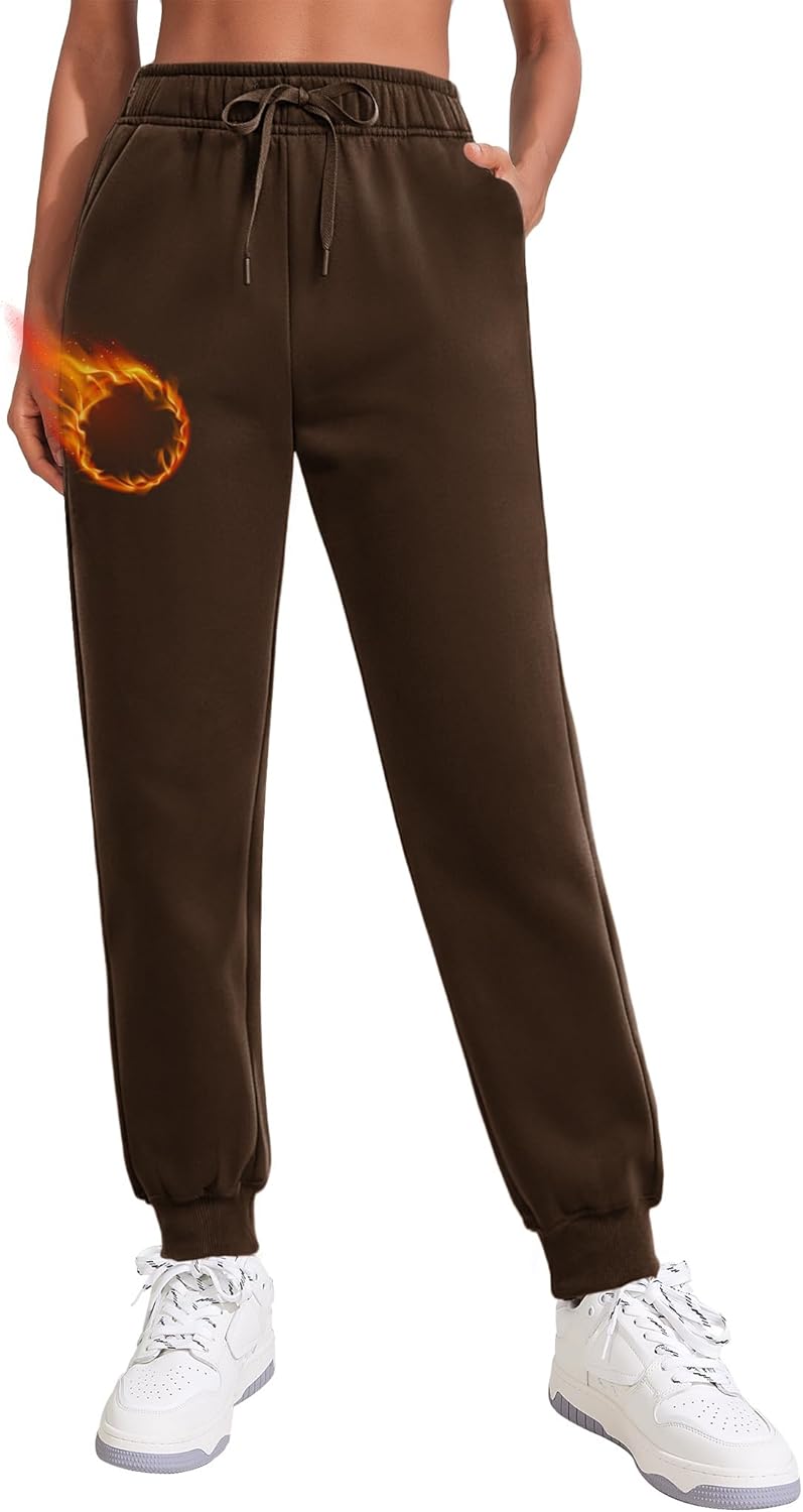 Thumbnail 6 de PINSPARK Women’s Fleece-Lined Joggers: High-Waist Cotton Tracksuit Bottoms with Pockets