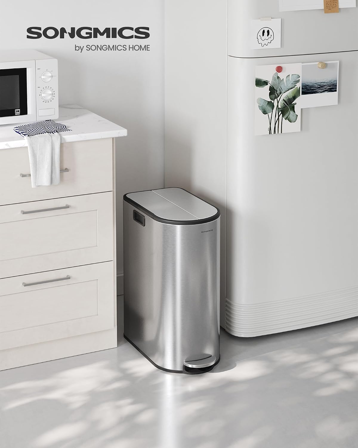 Thumbnail 1 de SONGMICS PARRI Collection LTB570E50 Double Kitchen Bin, 50L, Soft-Close Pedal