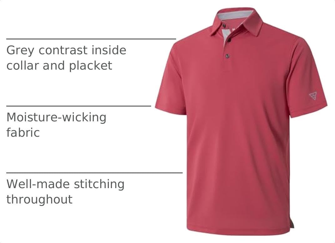 Detalle de Men's Golf Polo Shirt in Polyester Spandex