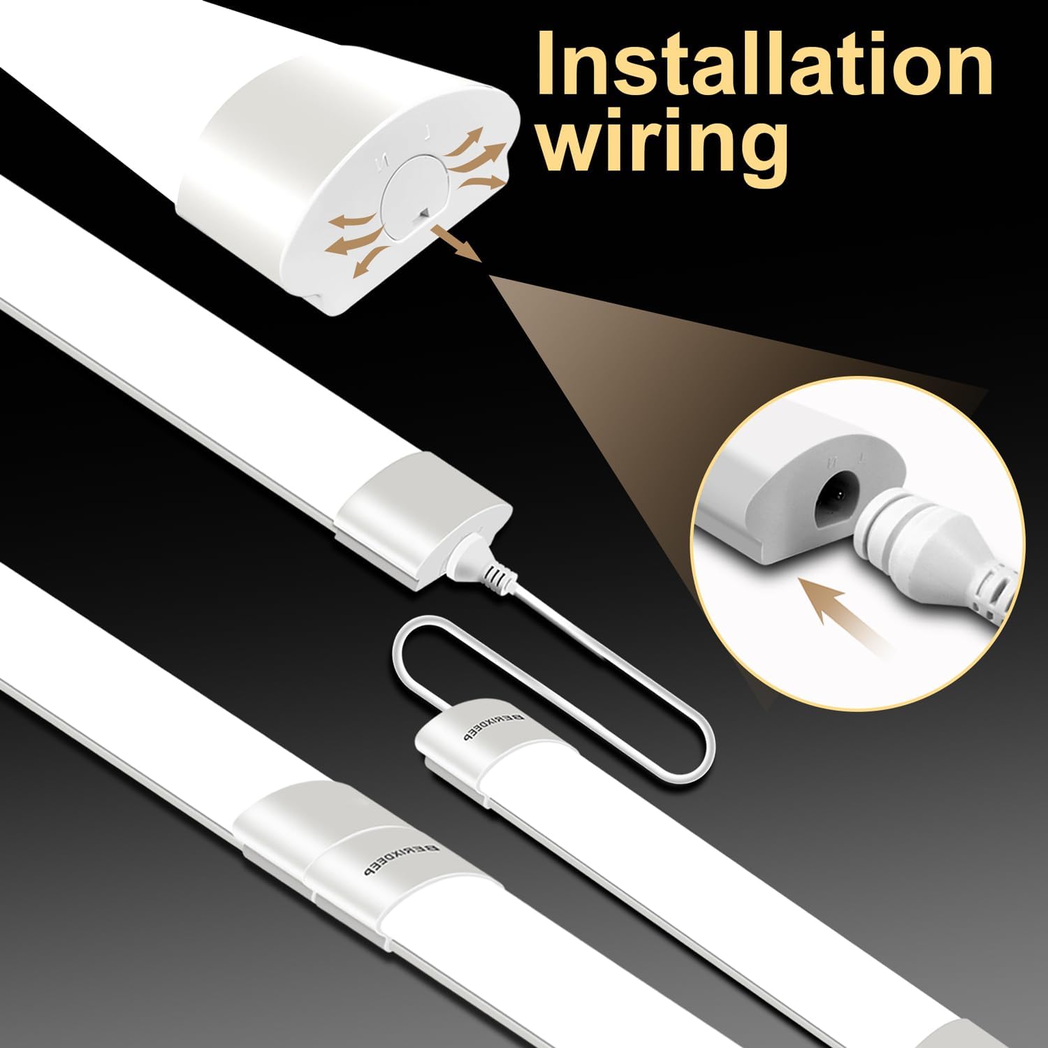 Detalle de LED Batten Lights 2 Pack 1.3ft IP65