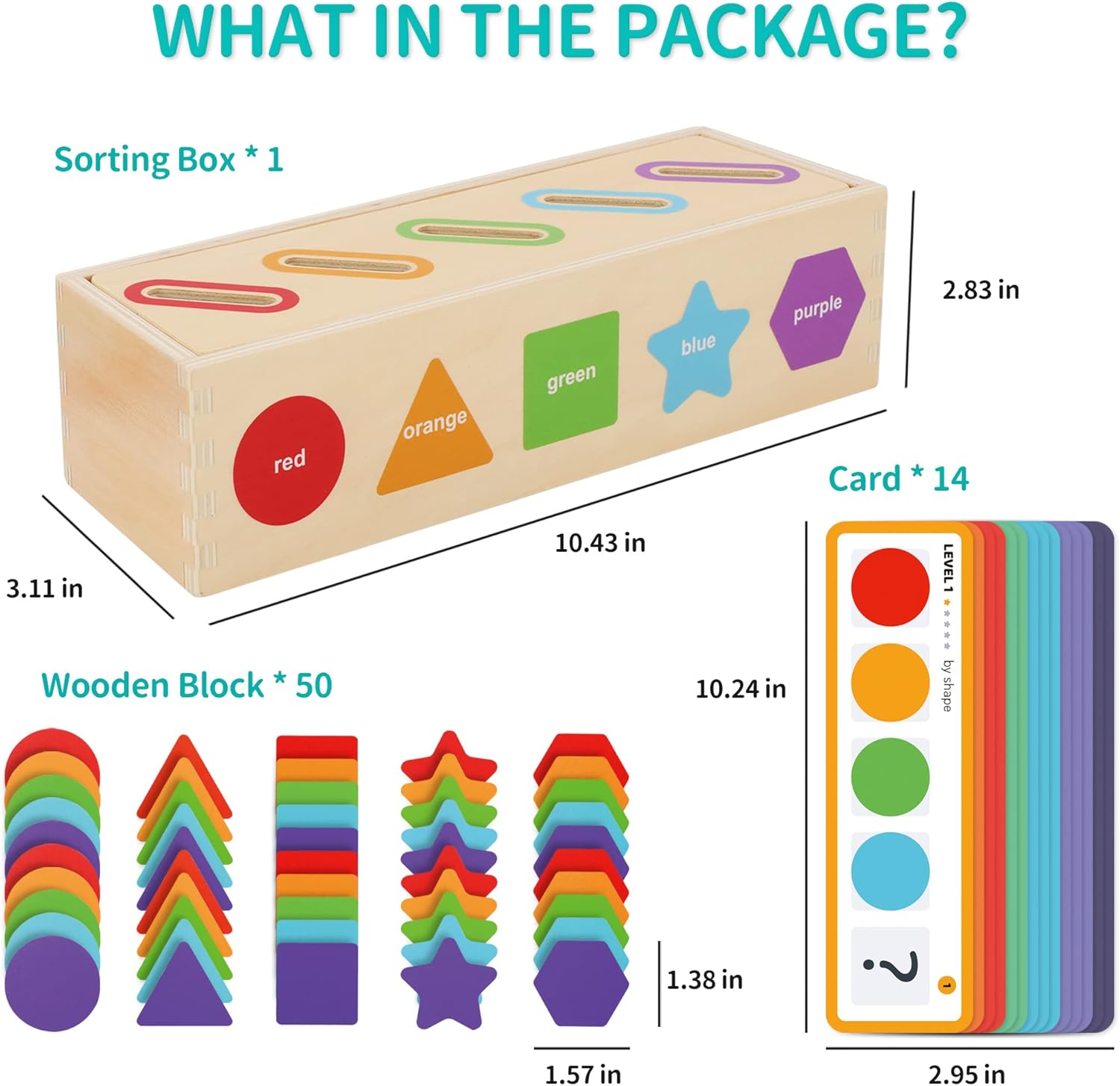 Thumbnail 4 de KMTJT Montessori Colour Sorting Toy for 2-Year-Olds
