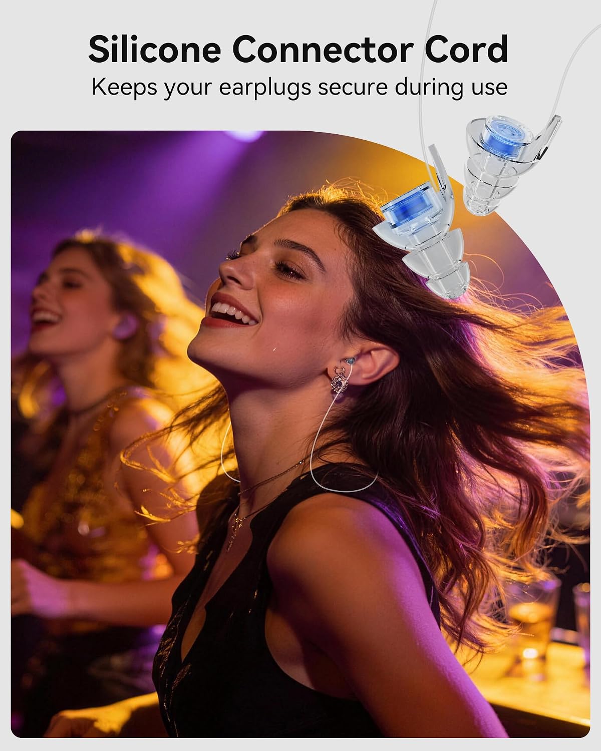 Detalle de Eargrace High Fidelity Concert Ear Plugs – 2 Pairs with Aluminium Carry Case (NRR 23dB)