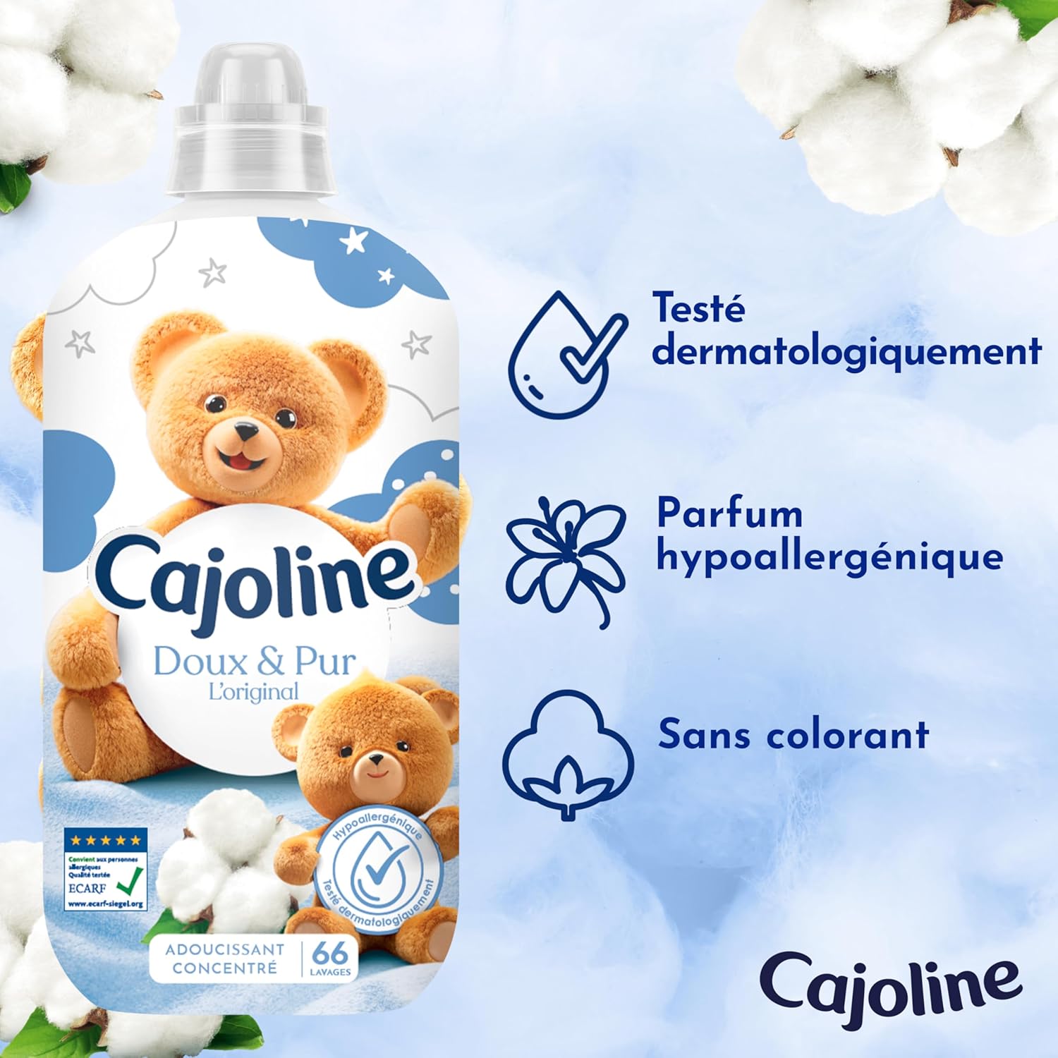 Thumbnail 4 de Cajoline Doux & Pur adoucissant linge 1,386 L