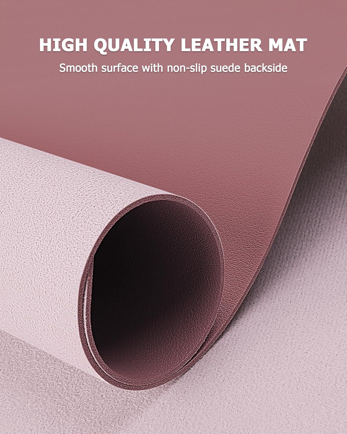 Thumbnail 3 de MOLMO Non-Slip Desk Mat (Dark Pink) – Waterproof desk protector, large mouse pad & laptop mat, 120 x 43 cm