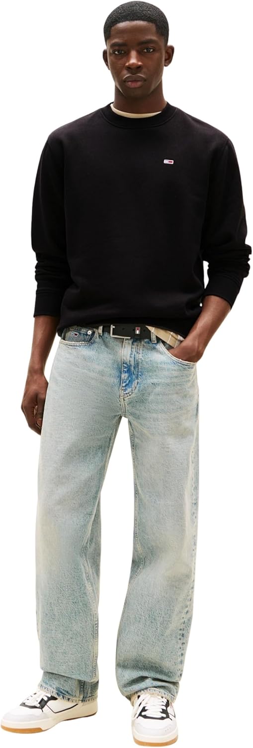 Thumbnail 3 de Tommy Jeans Men’s Round Neck Regular Fit Flag Fleece Sweatshirt