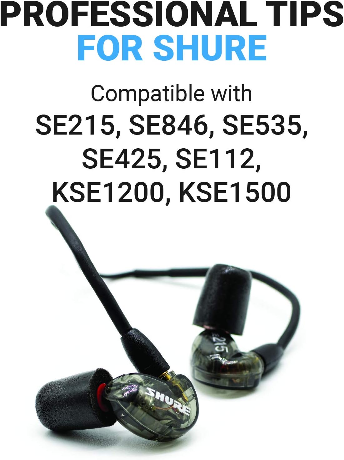 Thumbnail 1 de Comply Professional Series Embouts en Mousse à mémoire de Forme – Taille M, 3 paires pour écouteurs Shure