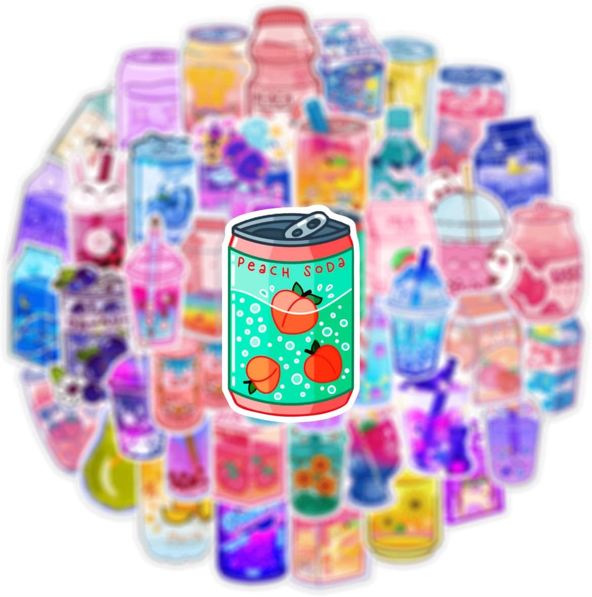 Detalle de Drink Stickers, 50-Piece Vinyl Pack