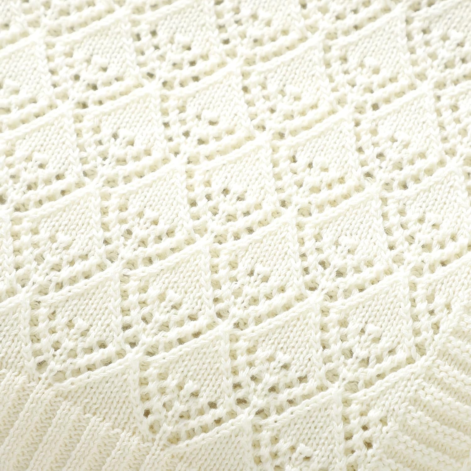 Detalle de Neiwech cellular baby blanket 100 x 80cm beige