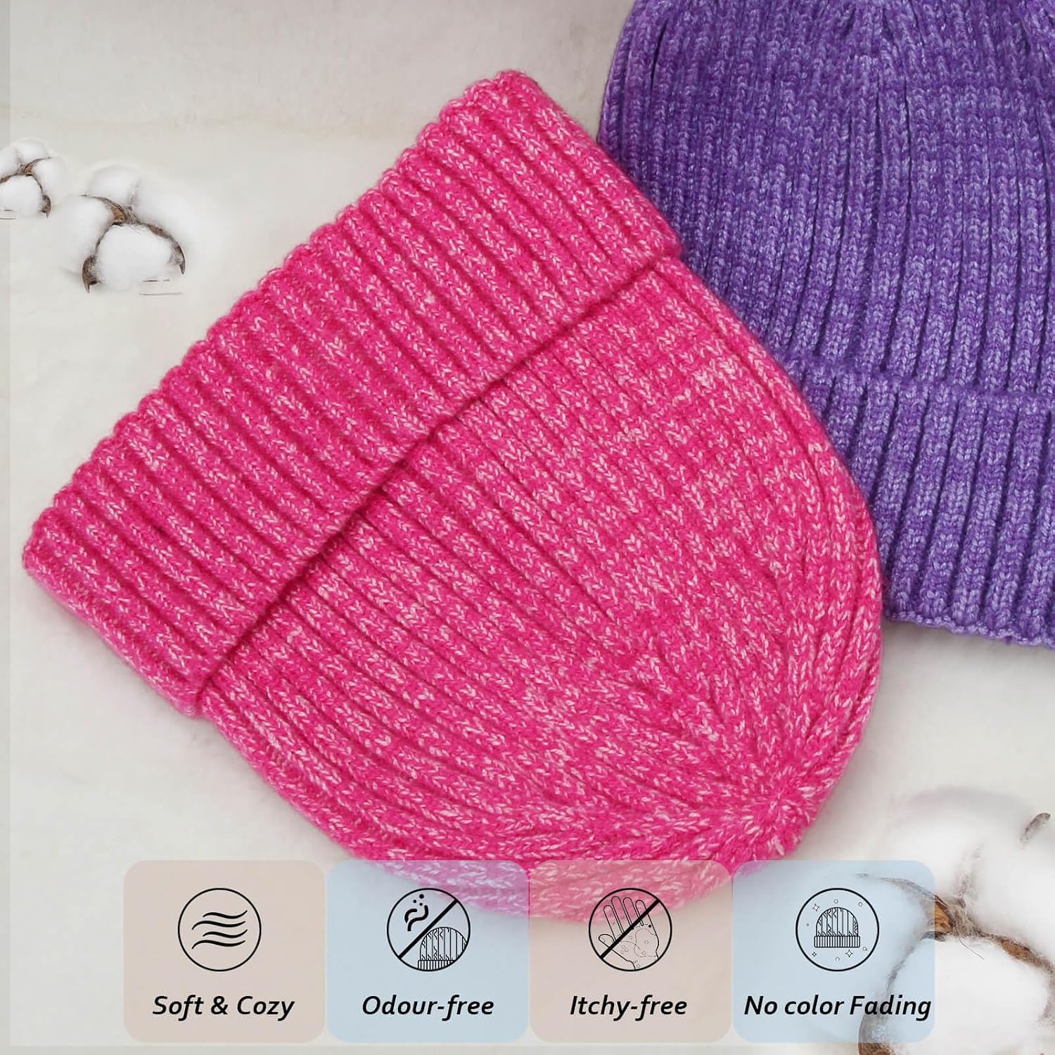 Thumbnail 2 de DRESHOW Baby Toddler Beanie: Soft Knit Winter Hat for 3 Months to 8 Years