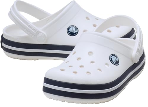 Detalle 2 de Crocs Unisex Kids Crocband Clog T (White/Navy) – 7 UK Child