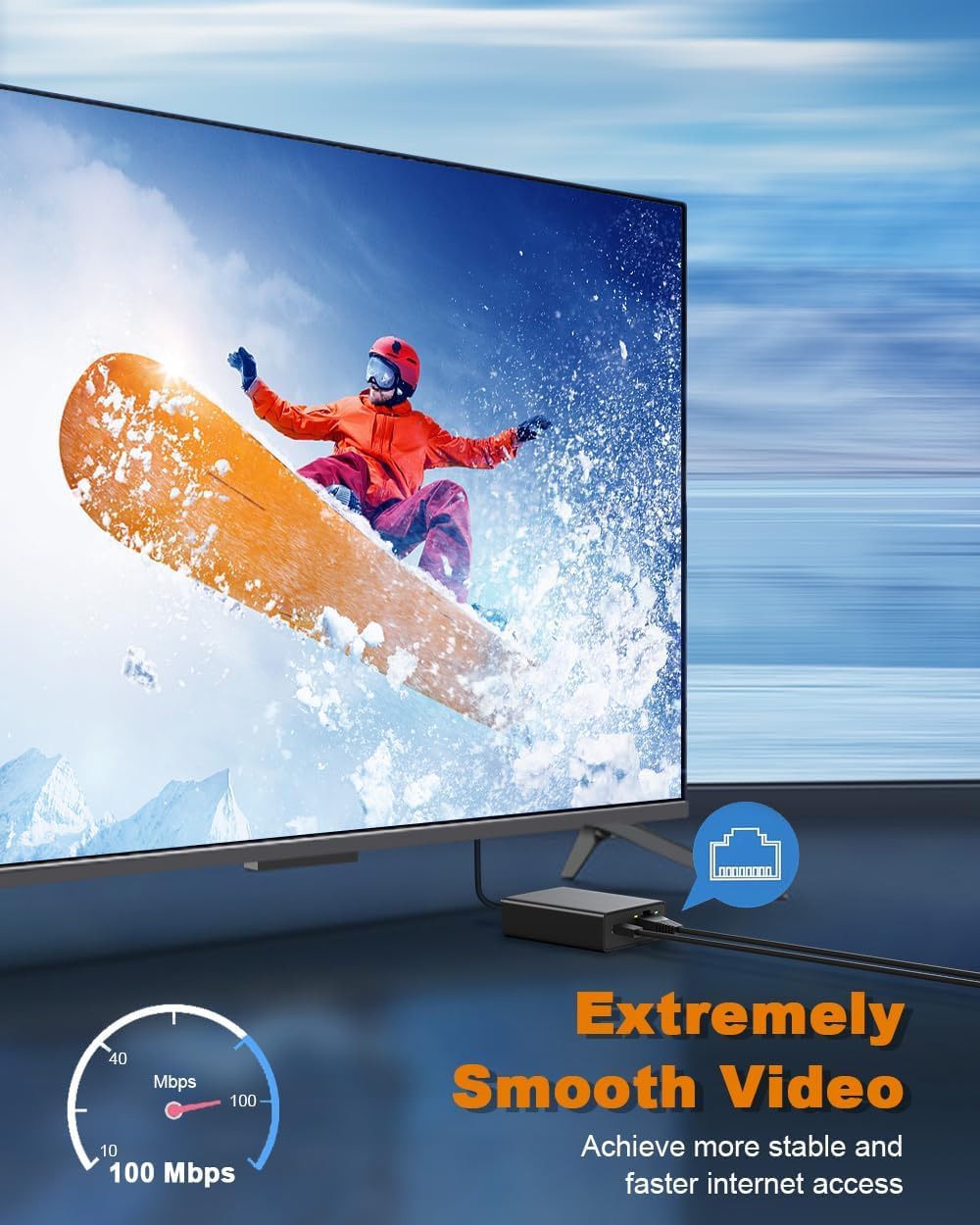 Thumbnail 3 de Fire Stick Ethernet Adapter: Micro-USB to RJ45, 100 Mbps for Fire TV Stick