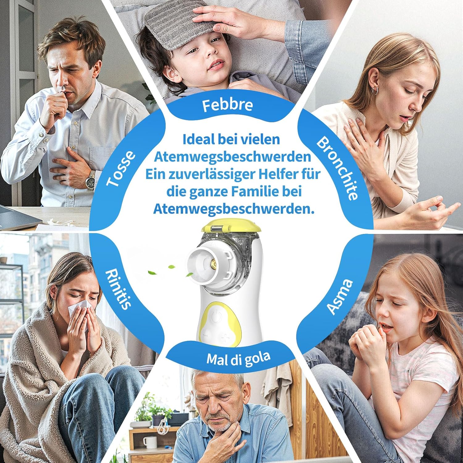 Thumbnail 6 de FEELLIFE Inhalationsgerät für Kinder und Erwachsene 🤧