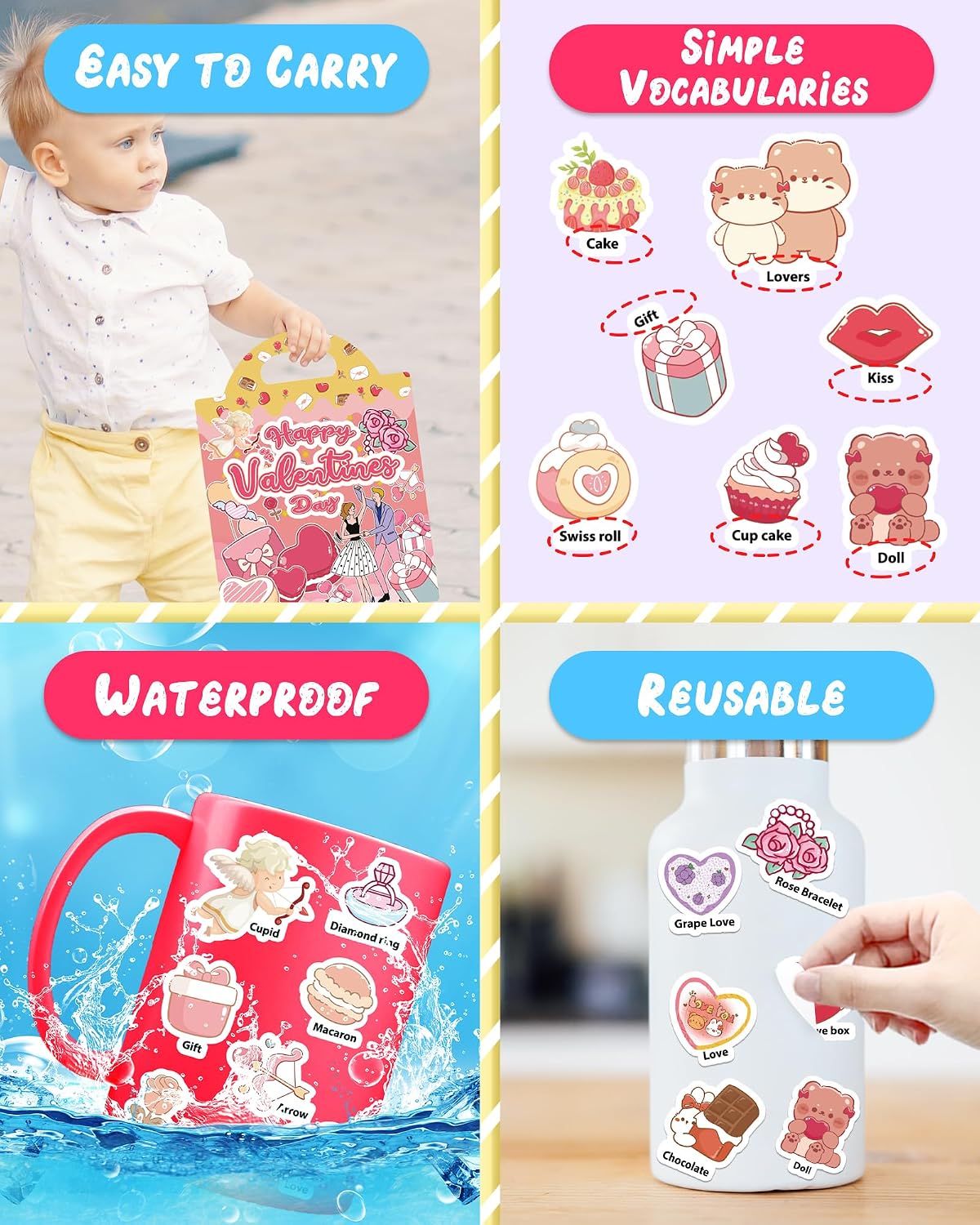 Thumbnail 4 de Benresive Reusable Sticker Book 3+