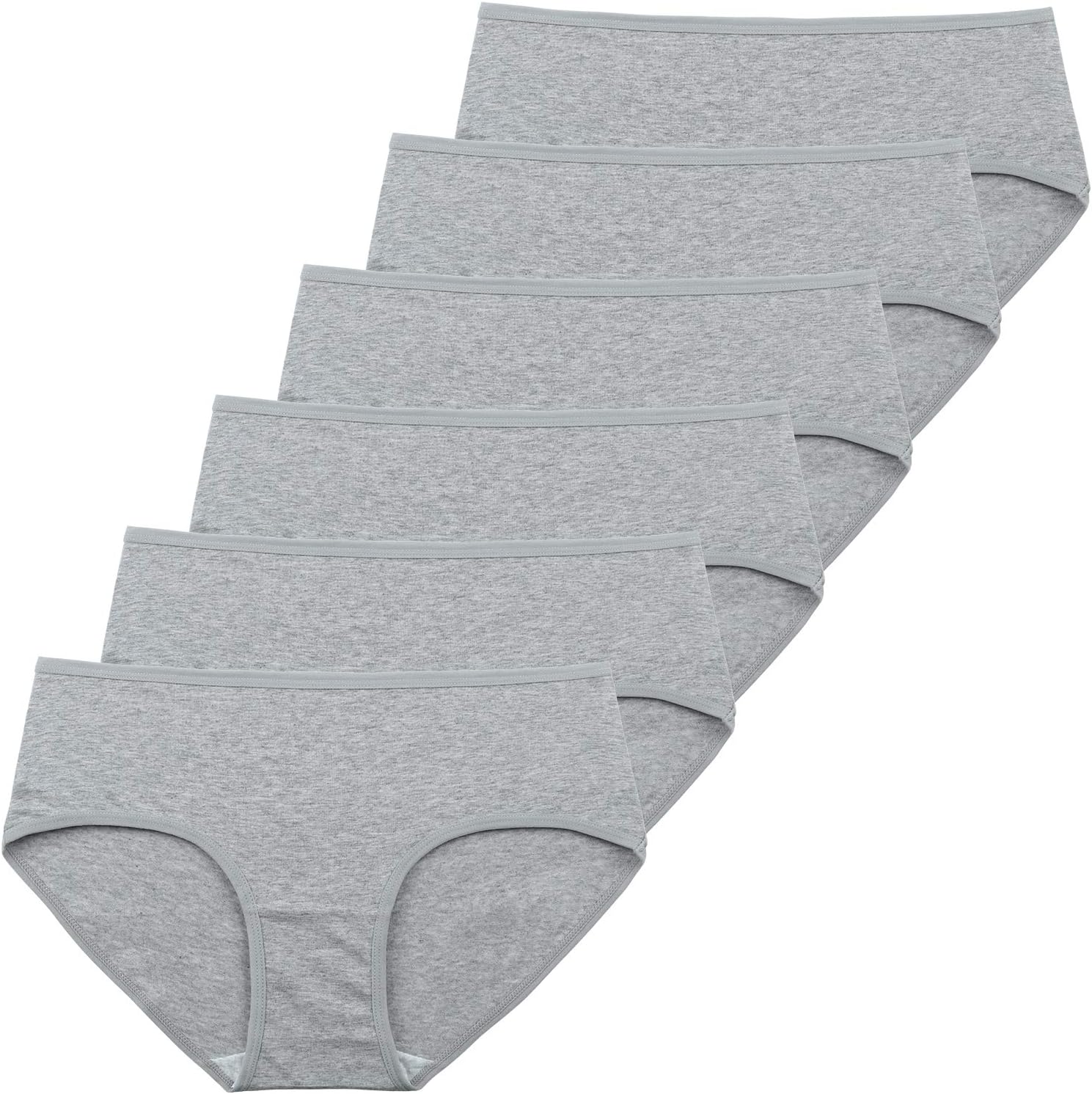 Detalle de INNERSY Damen Unterhosen Baumwolle – 6er Pack, atmungsaktiv, Basic Hipster