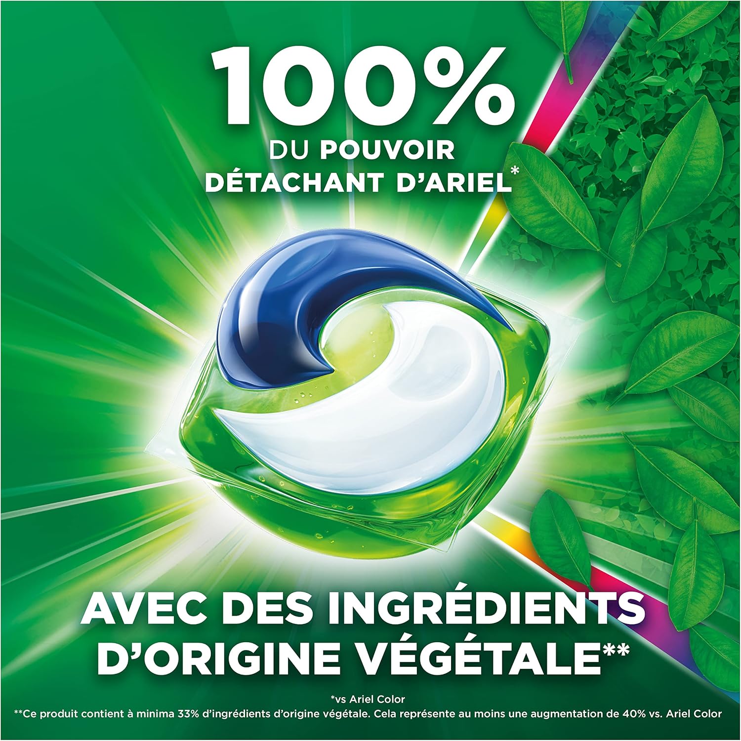Detalle 2 de Ariel All-in-1 PODS Lessive en capsules liquide Fraîcheur + touche de couleur aloe vera (92 lavages)