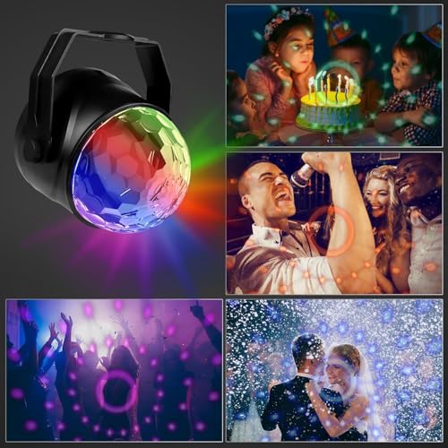 Detalle 2 de FIMEI Boule Disco 2 Pack – Contrôlée par Musique avec Télécommande