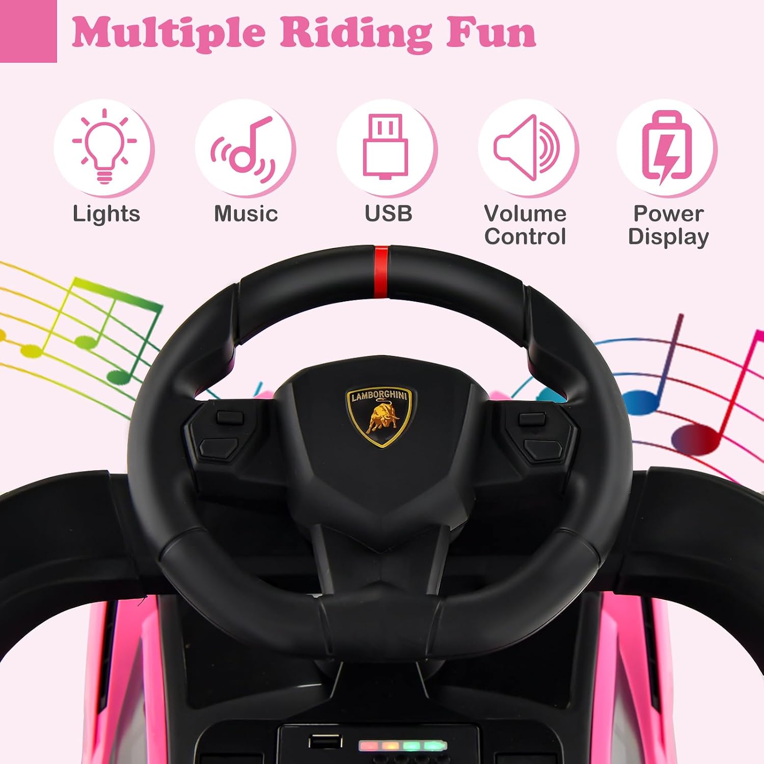 Detalle de OLAKIDS Ride-On Push Car, 55 lb Capacity