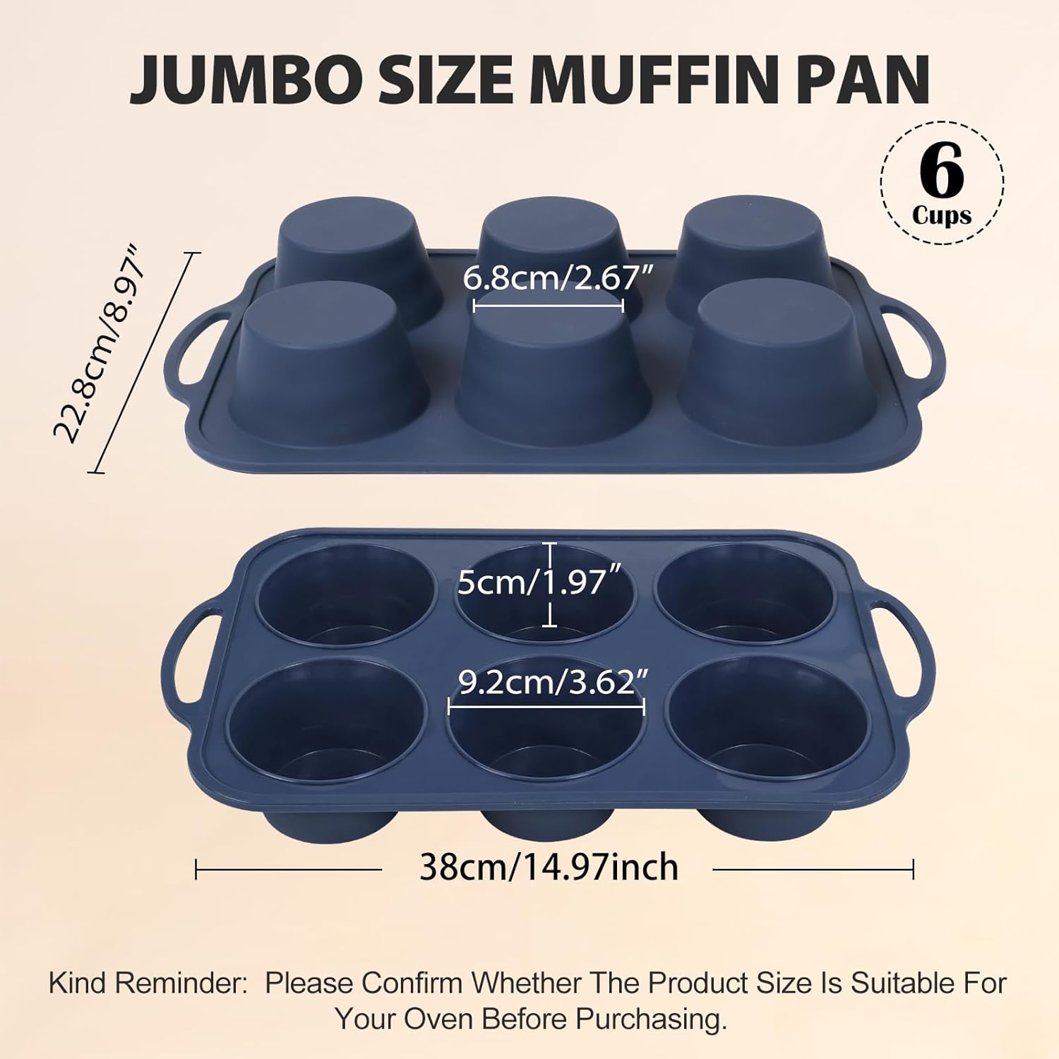 Detalle 2 de SUPER KITCHEN Jumbo Muffinform 6 Tassen