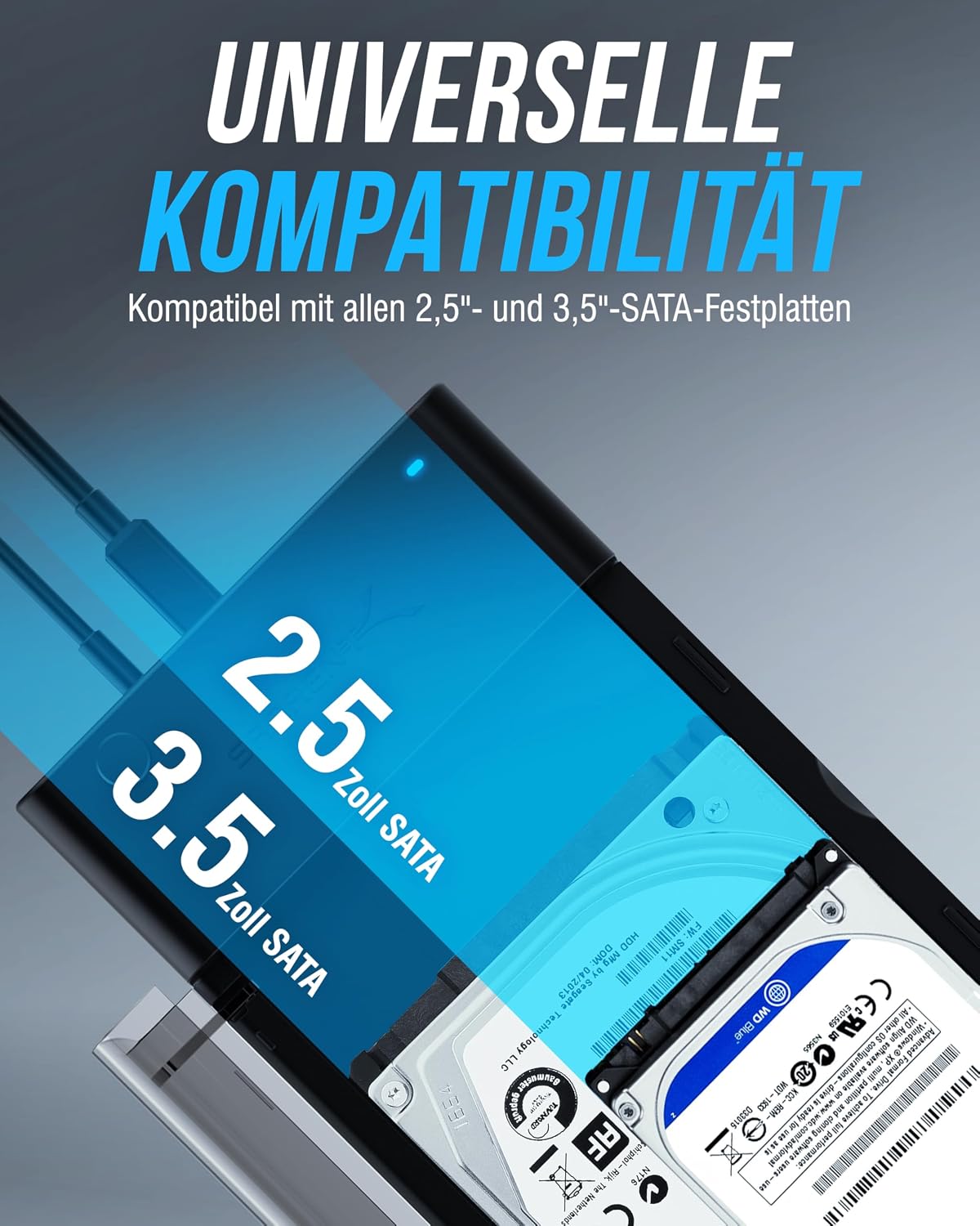 Detalle de SABRENT EC-DFLT Dockingstation für 2,5"/3,5" HDD/SSD
