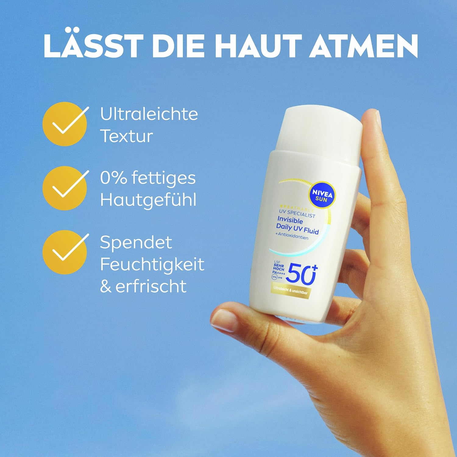 Thumbnail 2 de NIVEA SUN UV Face Experte Invisible Daily UV-Fluid LSF 50+ (40 ml) – nicht fettende Sonnenschutz-Creme für das Gesicht
