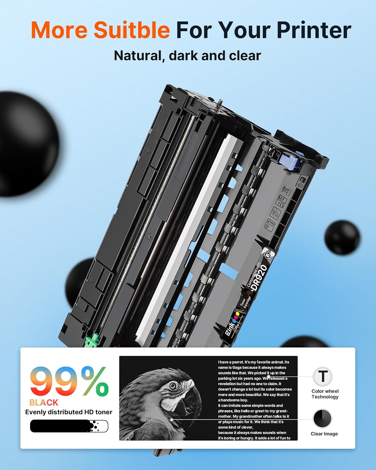 Detalle 2 de E-Z Ink Pro DR920 Drum Unit 2-Pack, Compatible with Brother Printers