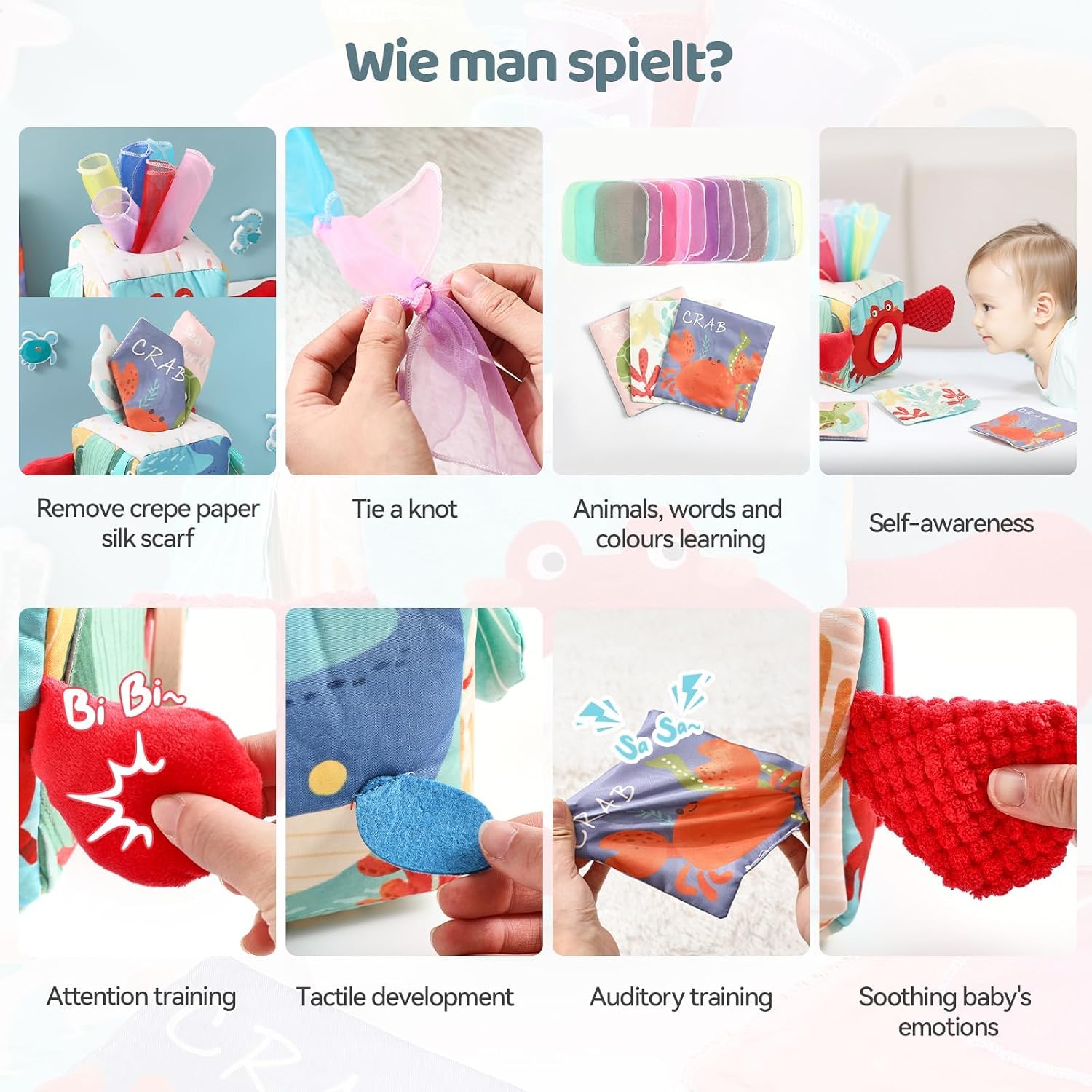 Thumbnail 1 de Wooden Teether tissue box toy 6-12 months
