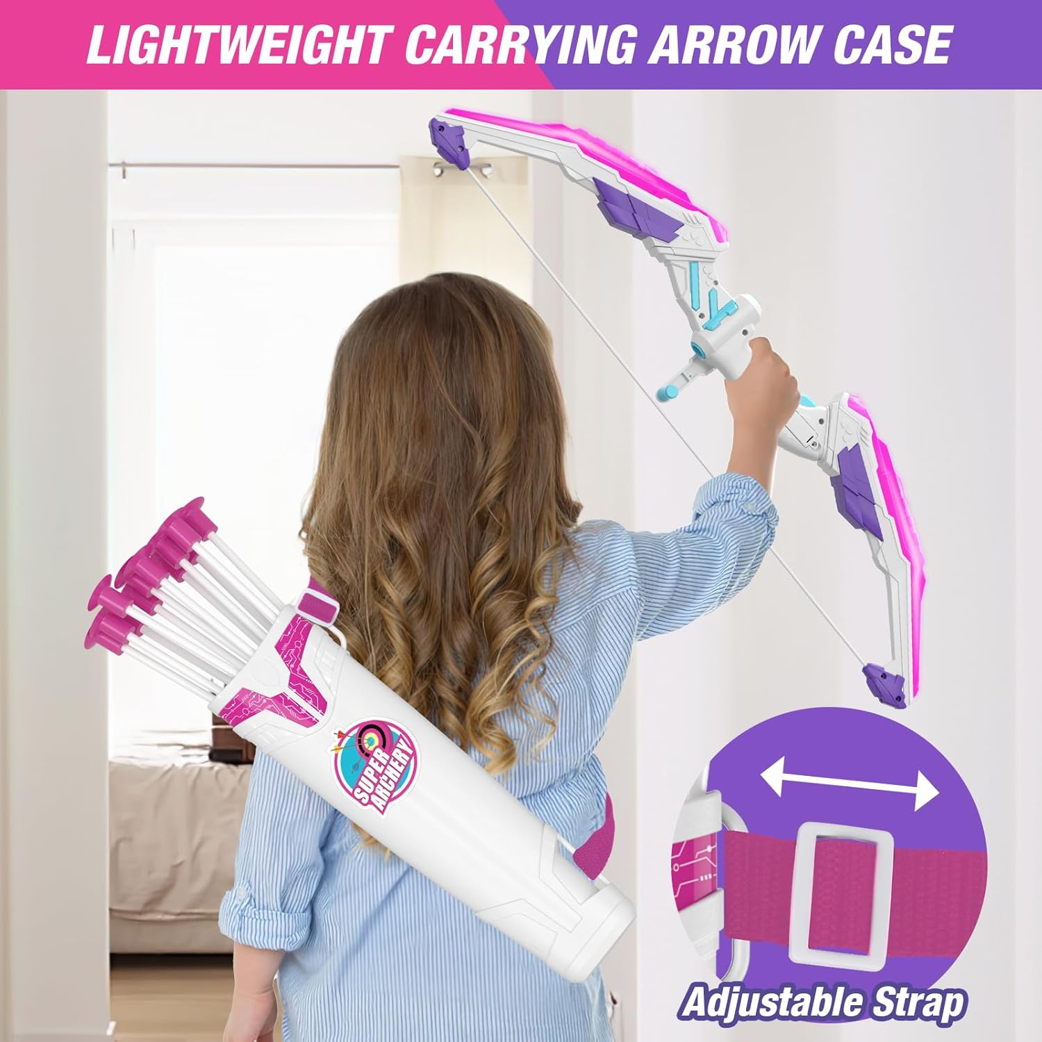 Detalle de HYES 2 Pack LED Light Up Bow and Arrow Set for Kids