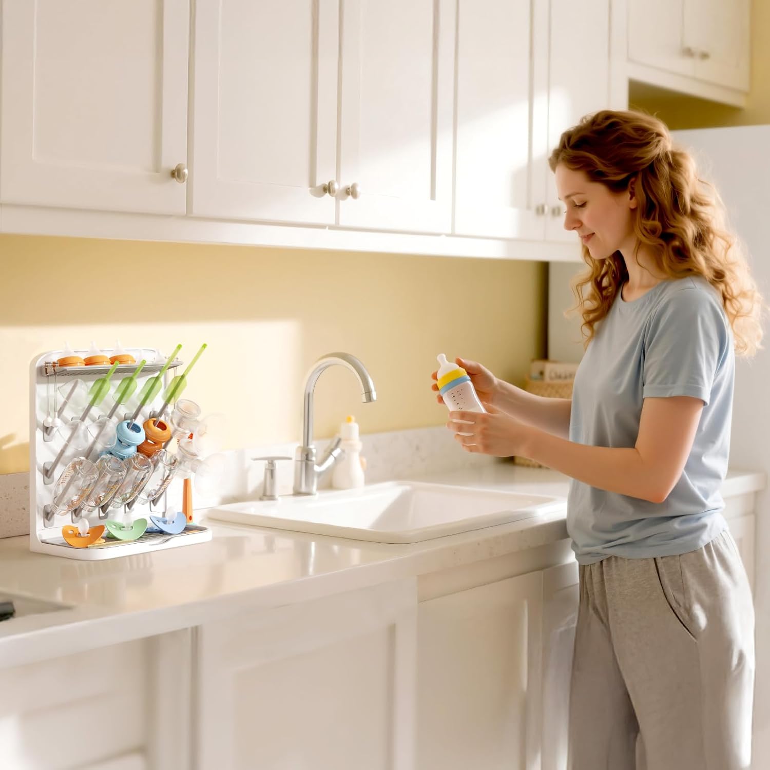 Thumbnail 1 de Lifewit großer Trockenständer für Babyflaschen mit 15 Haken und Abtropfschale