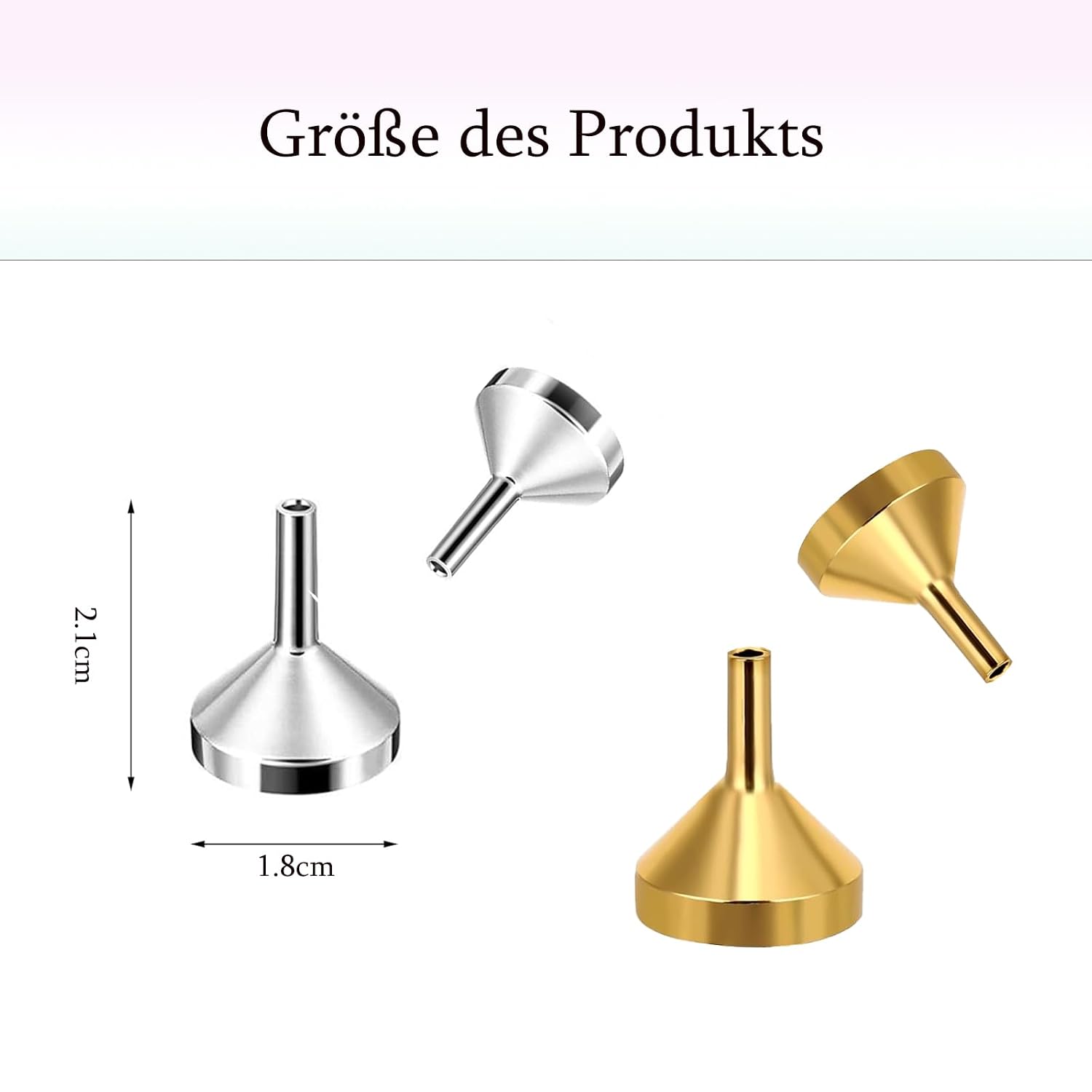 Thumbnail 2 de CALLYSONIC mini-trechterset van aluminium, 7 stuks in goud en zilver